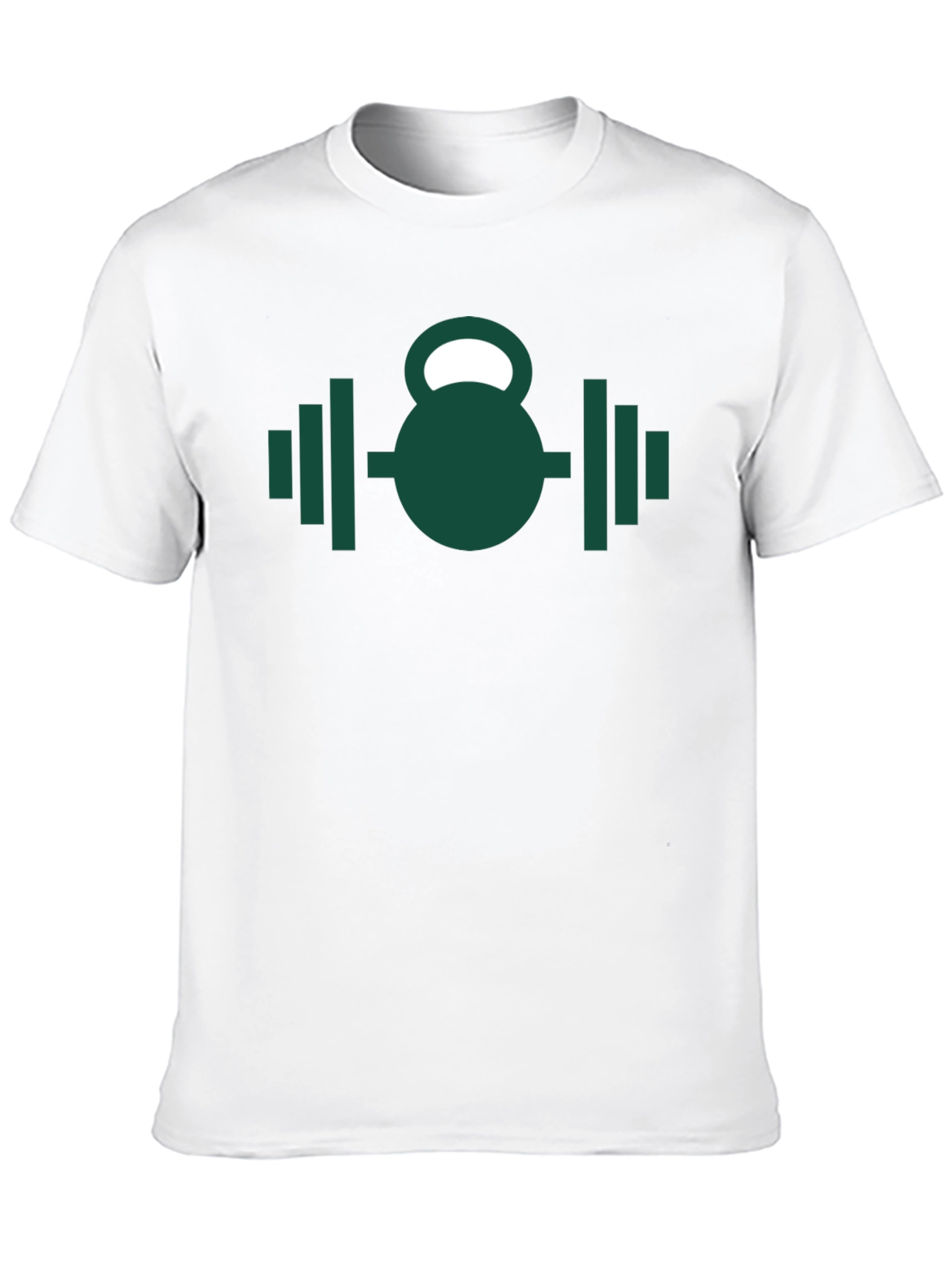 Fitness Kettlebell & Barbell Graphic T-Shirt