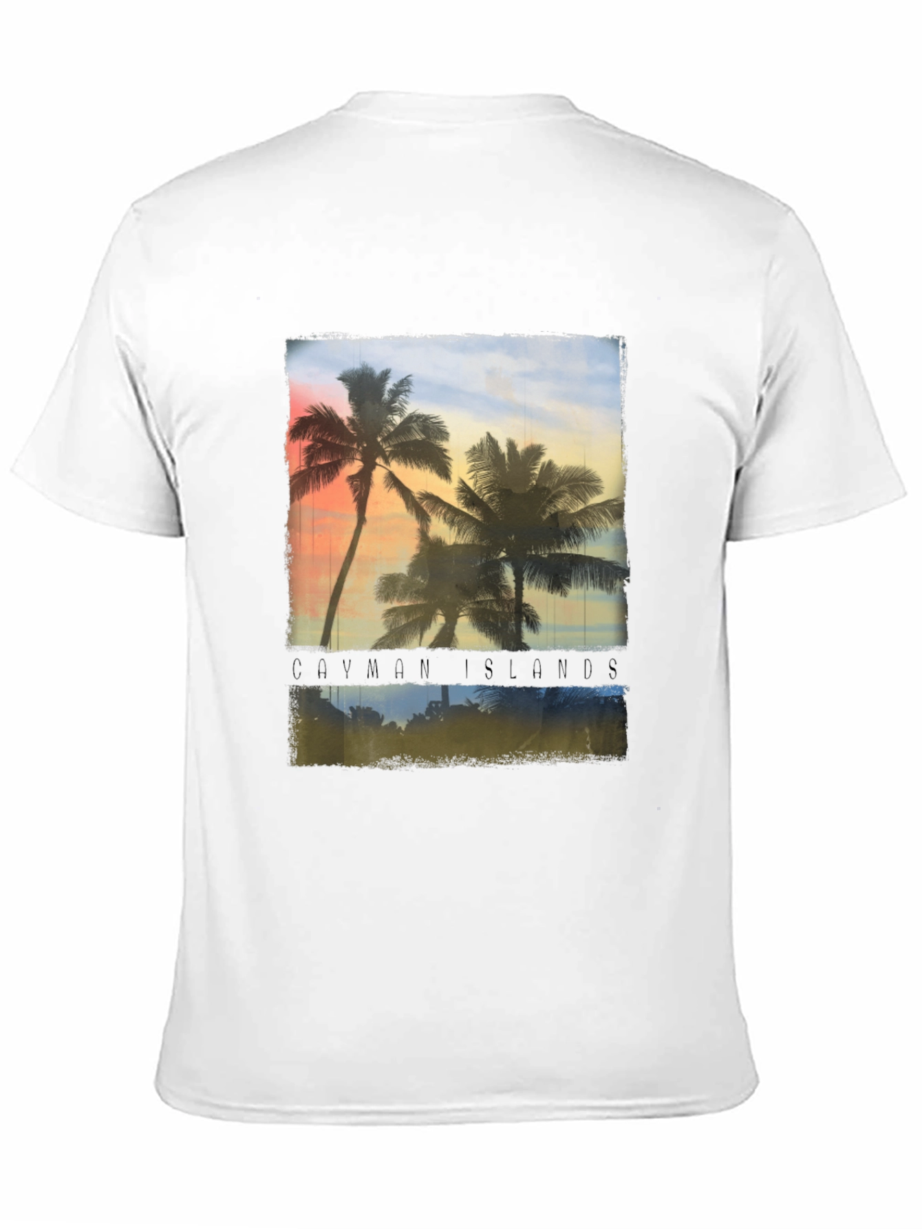 Cayman Islands Palm Tree Graphic T-Shirt