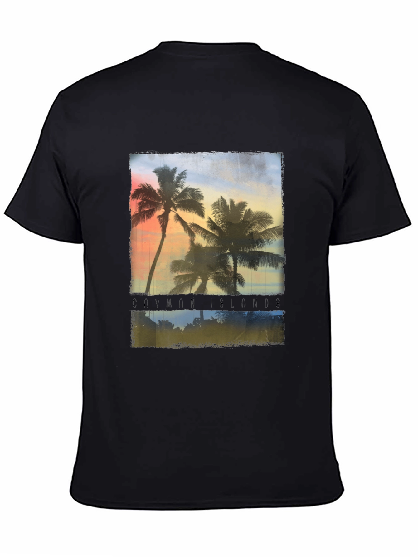 Cayman Islands Palm Tree Graphic T-Shirt
