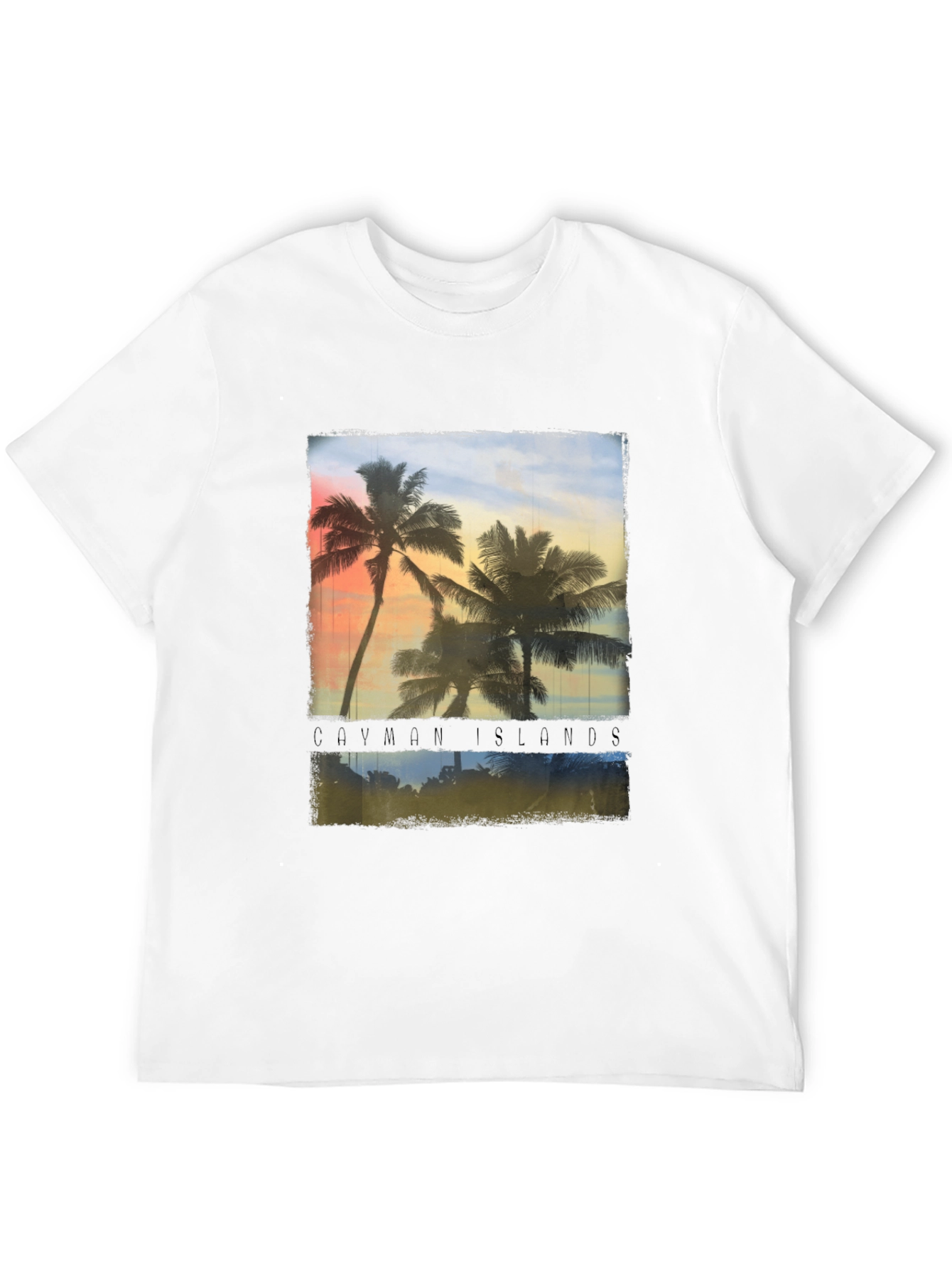 Cayman Islands Palm Tree Graphic T-Shirt