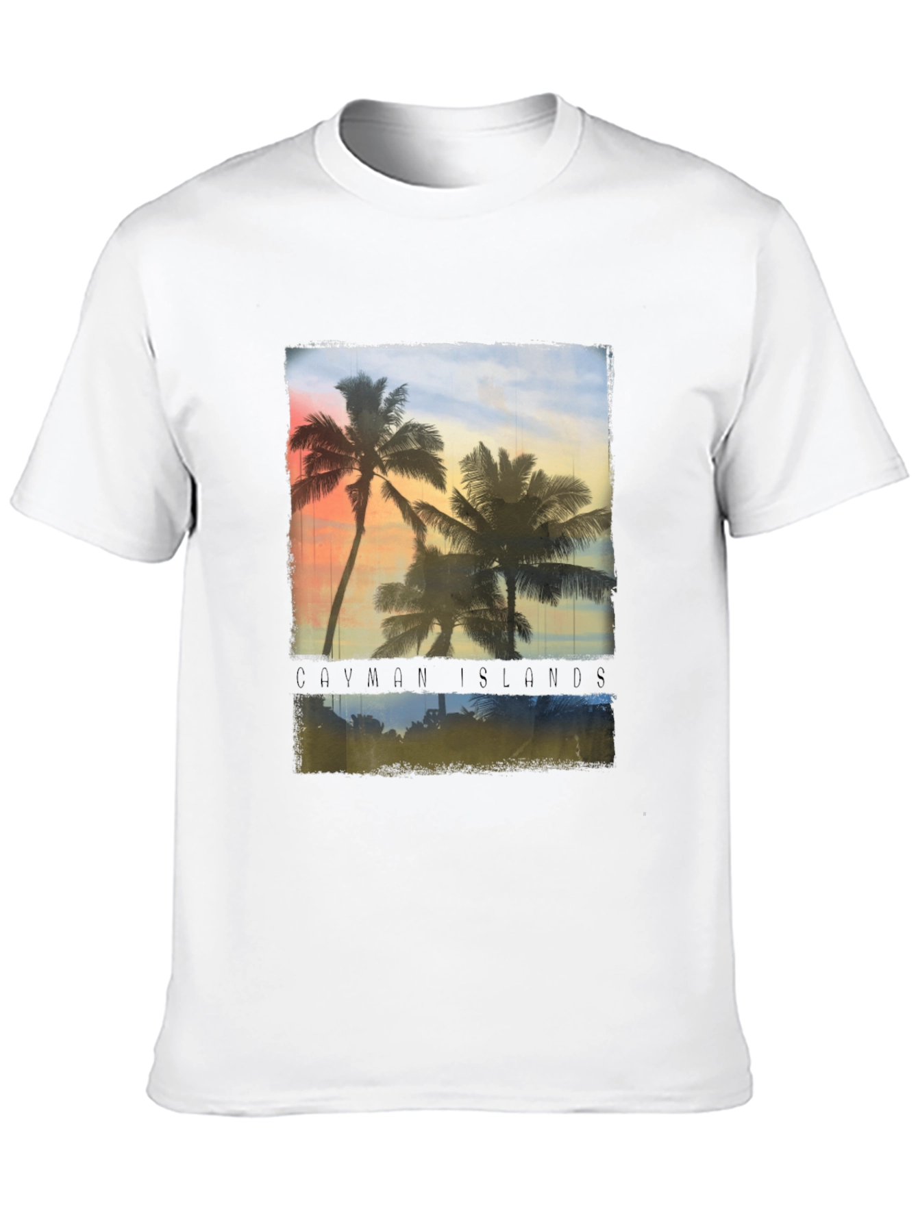 Cayman Islands Palm Tree Graphic T-Shirt