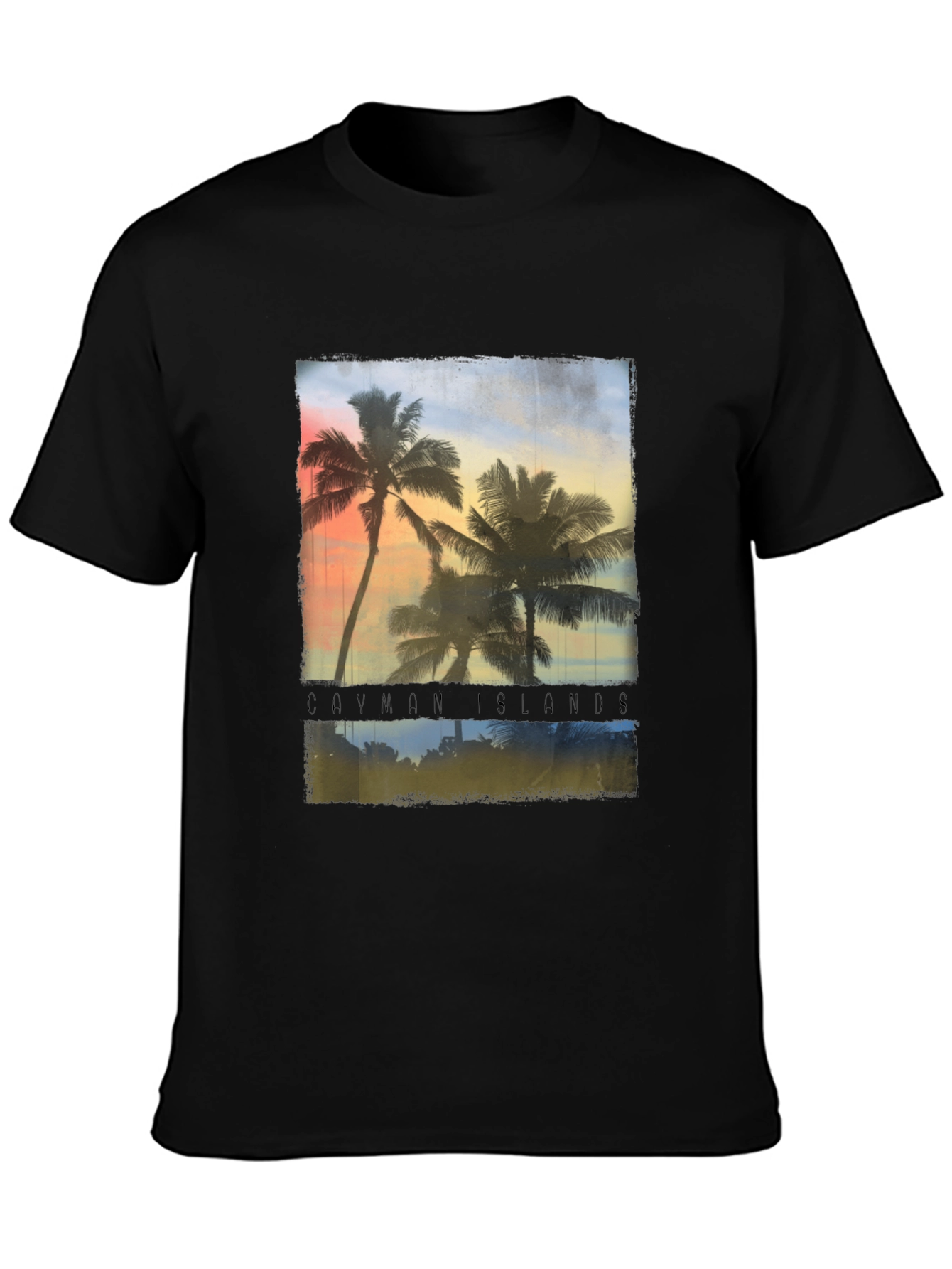 Cayman Islands Palm Tree Graphic T-Shirt