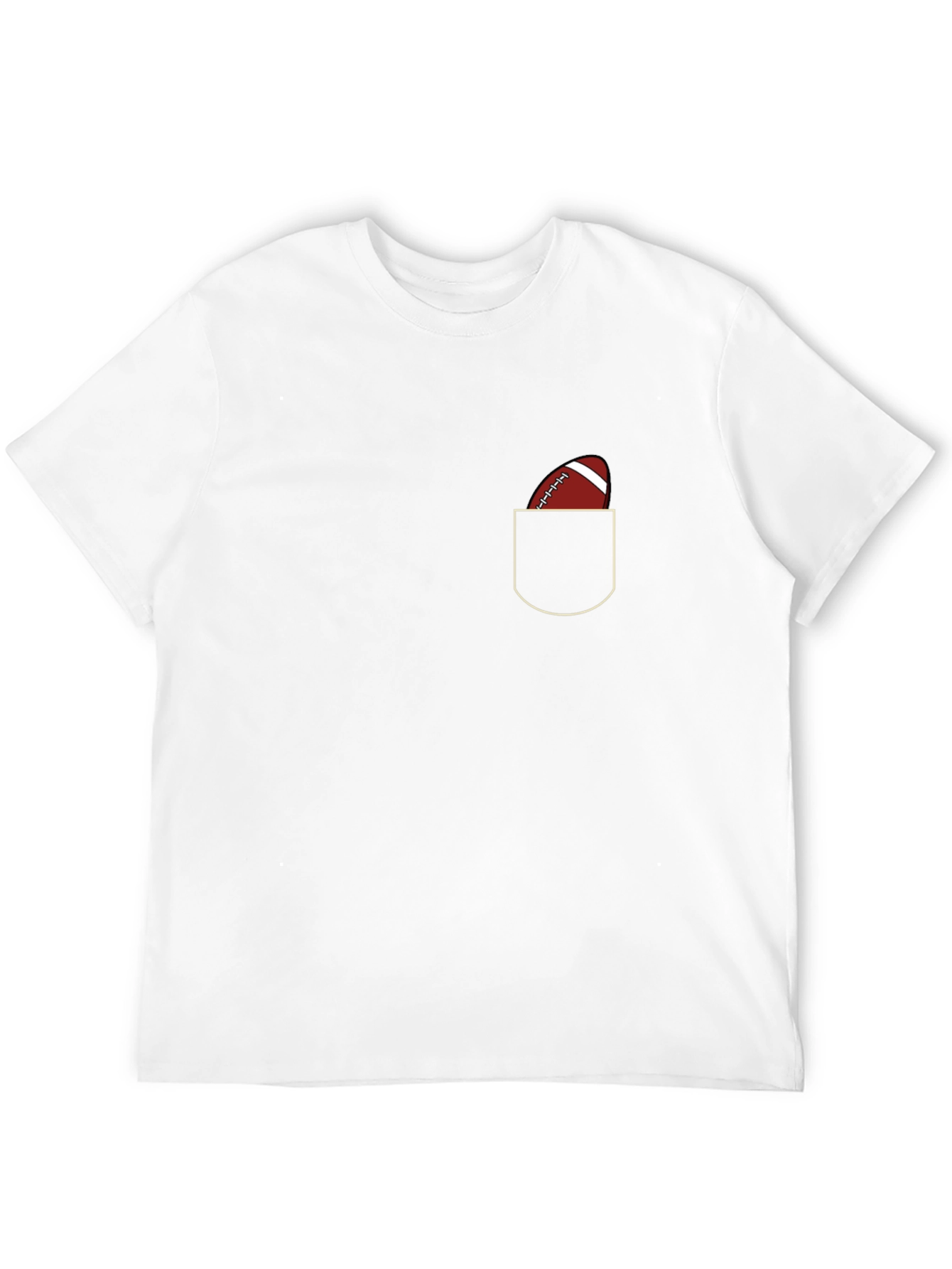 Football Pocket Graphic Tee - Casual Style
