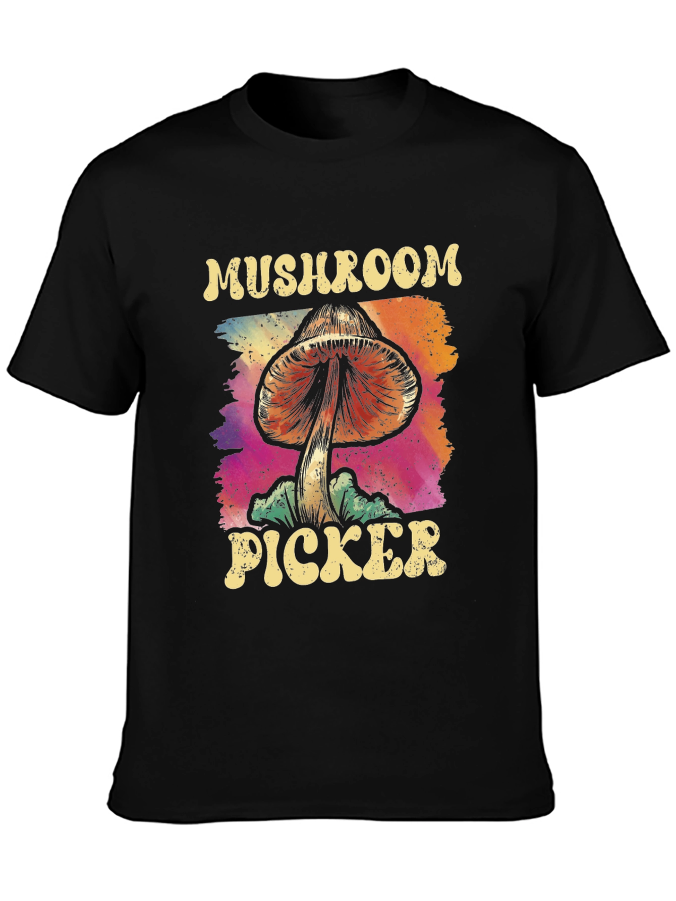 Mushroom Picker Tee - Psychedelic Graphic Novelty