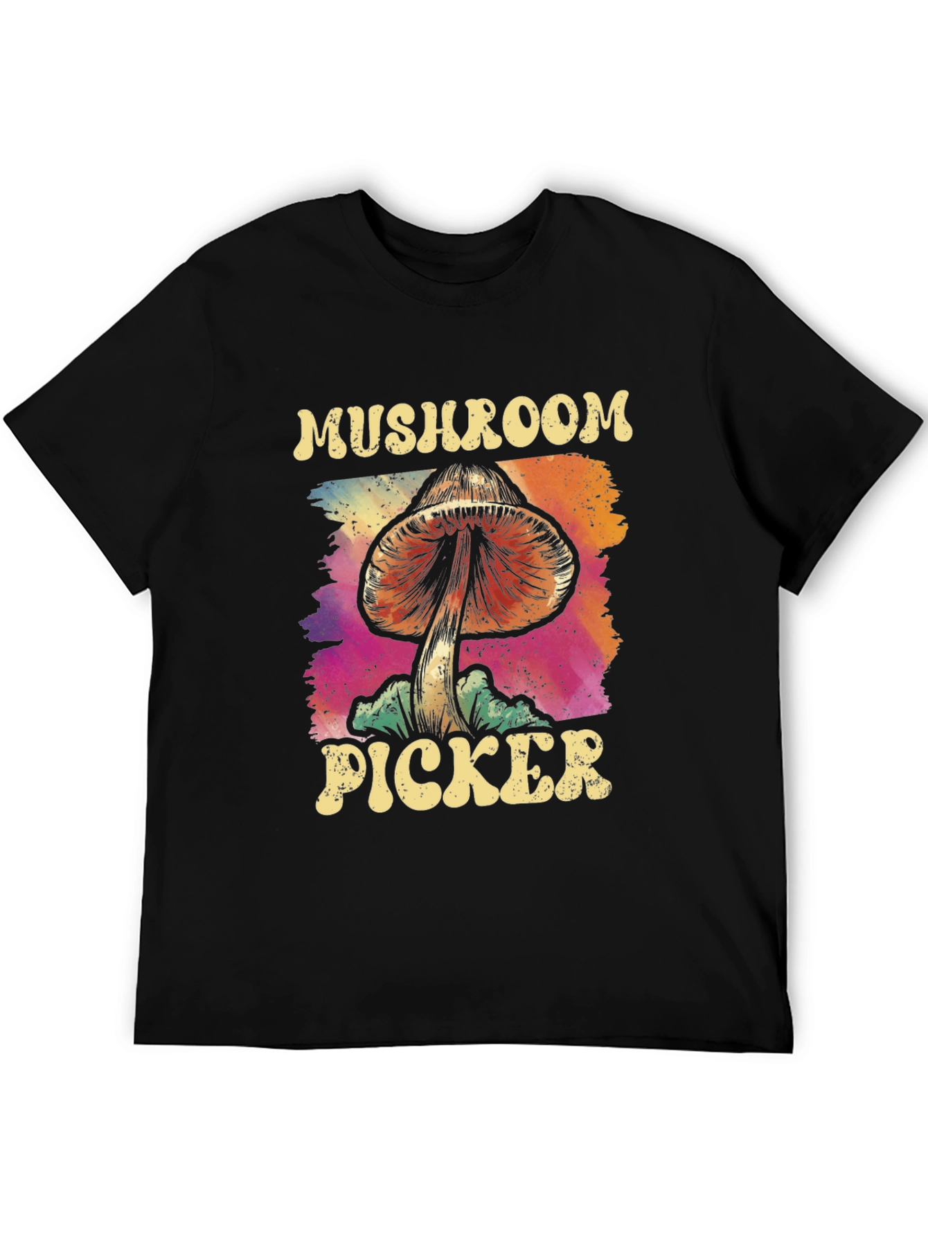 Mushroom Picker Tee - Psychedelic Graphic Novelty