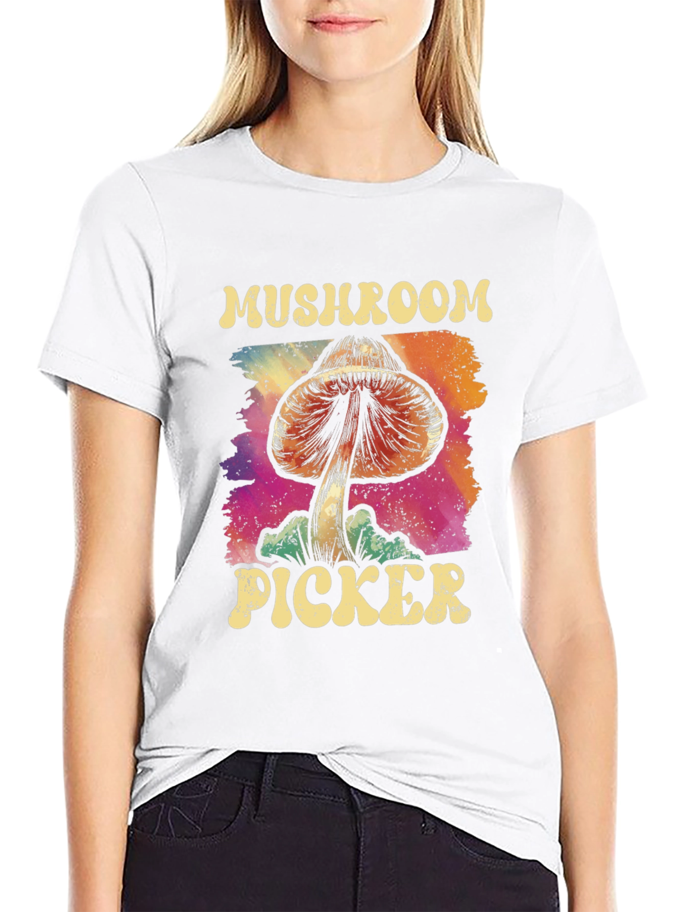 Mushroom Picker Tee - Psychedelic Graphic Novelty