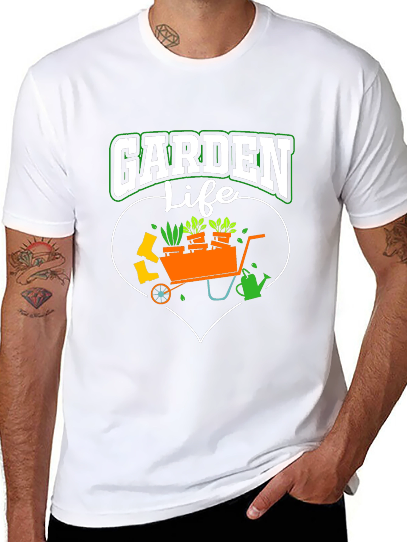 Garden Life T-Shirt: Gardening Heart Design