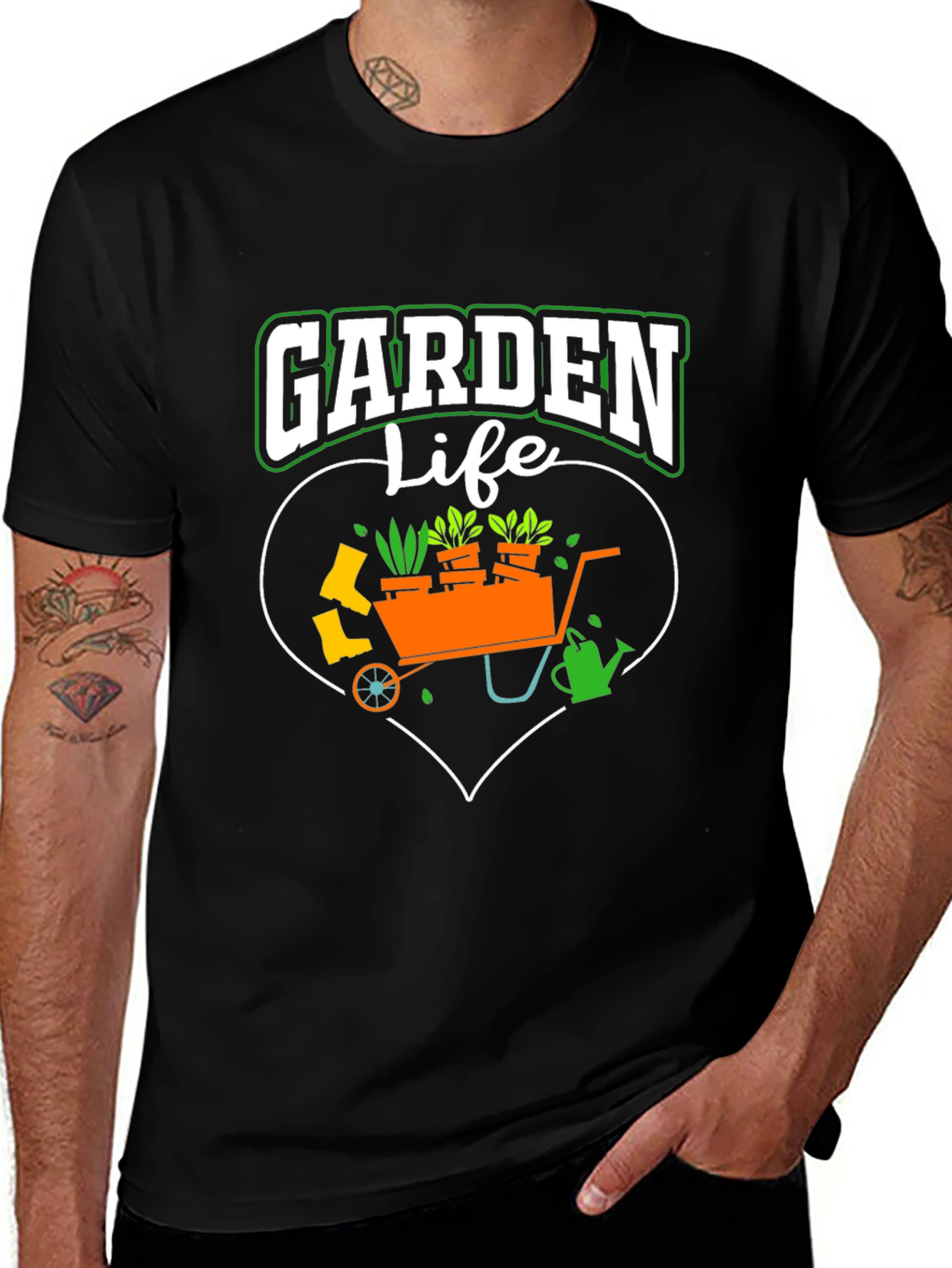Garden Life T-Shirt: Gardening Heart Design