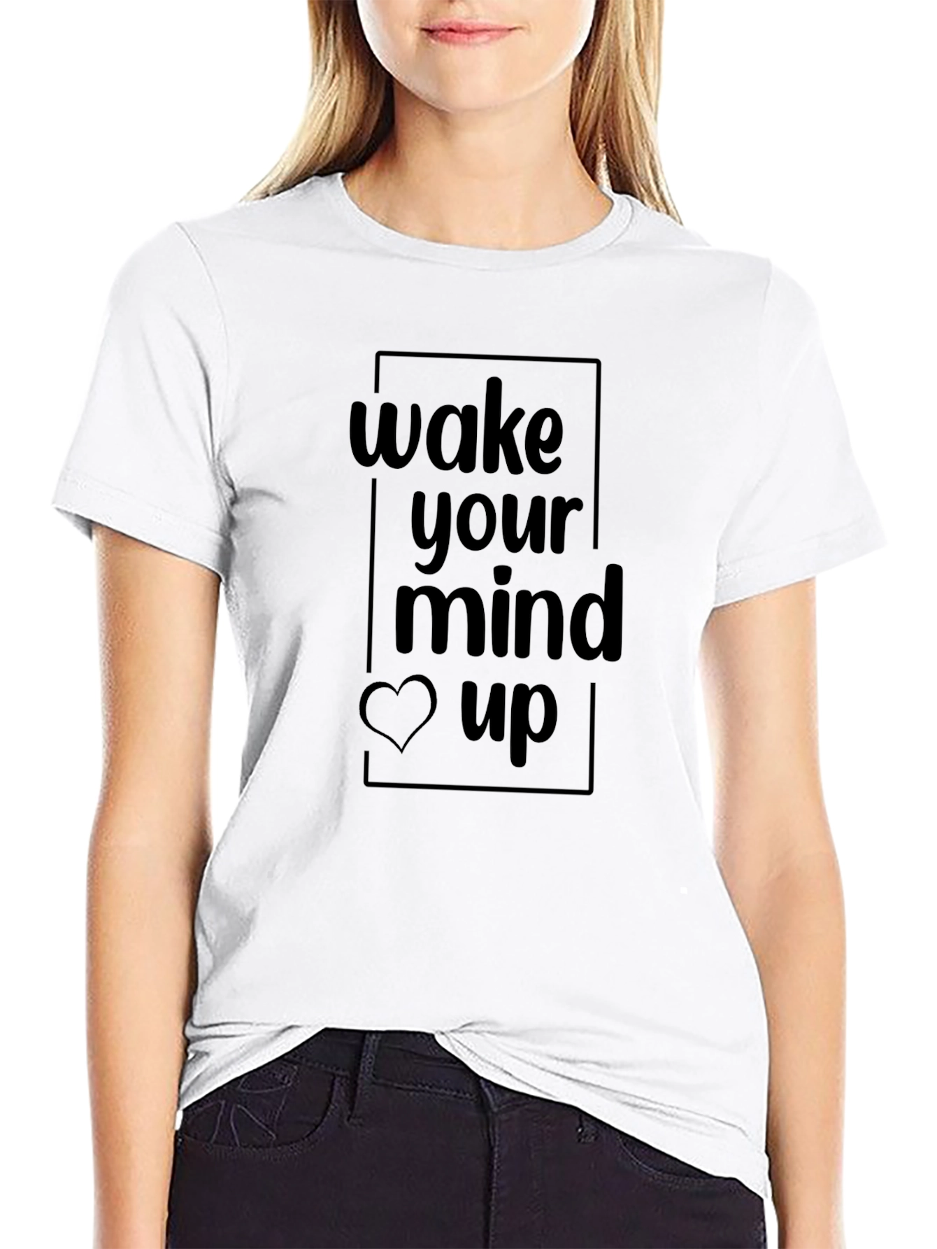 Wake Your Mind Up Graphic Tee - Black