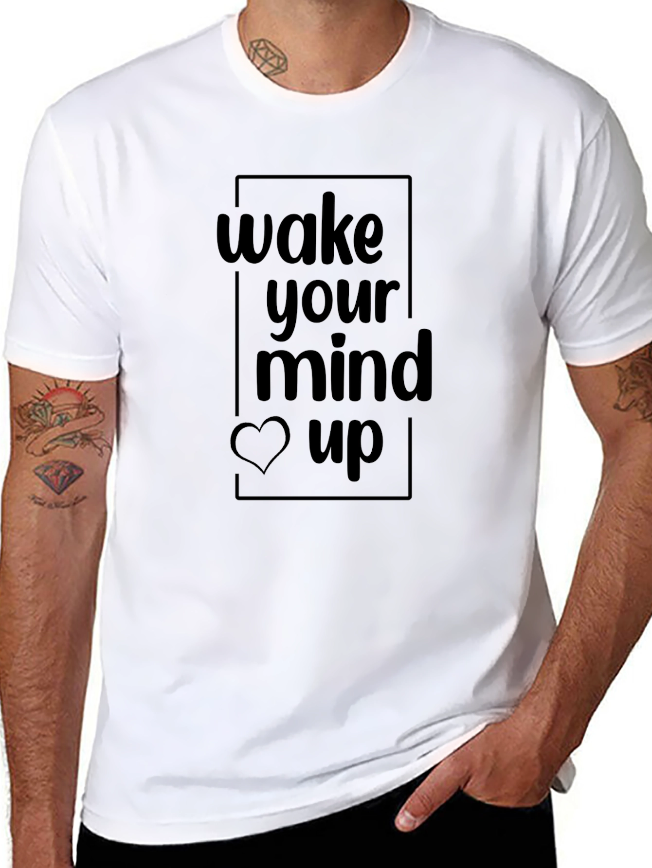 Wake Your Mind Up Graphic Tee - Black