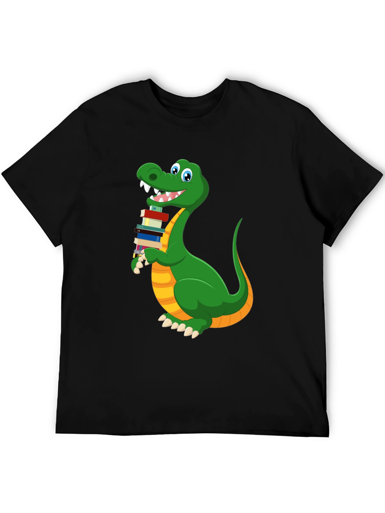 Bookworm Dinosaur Graphic T-Shirt