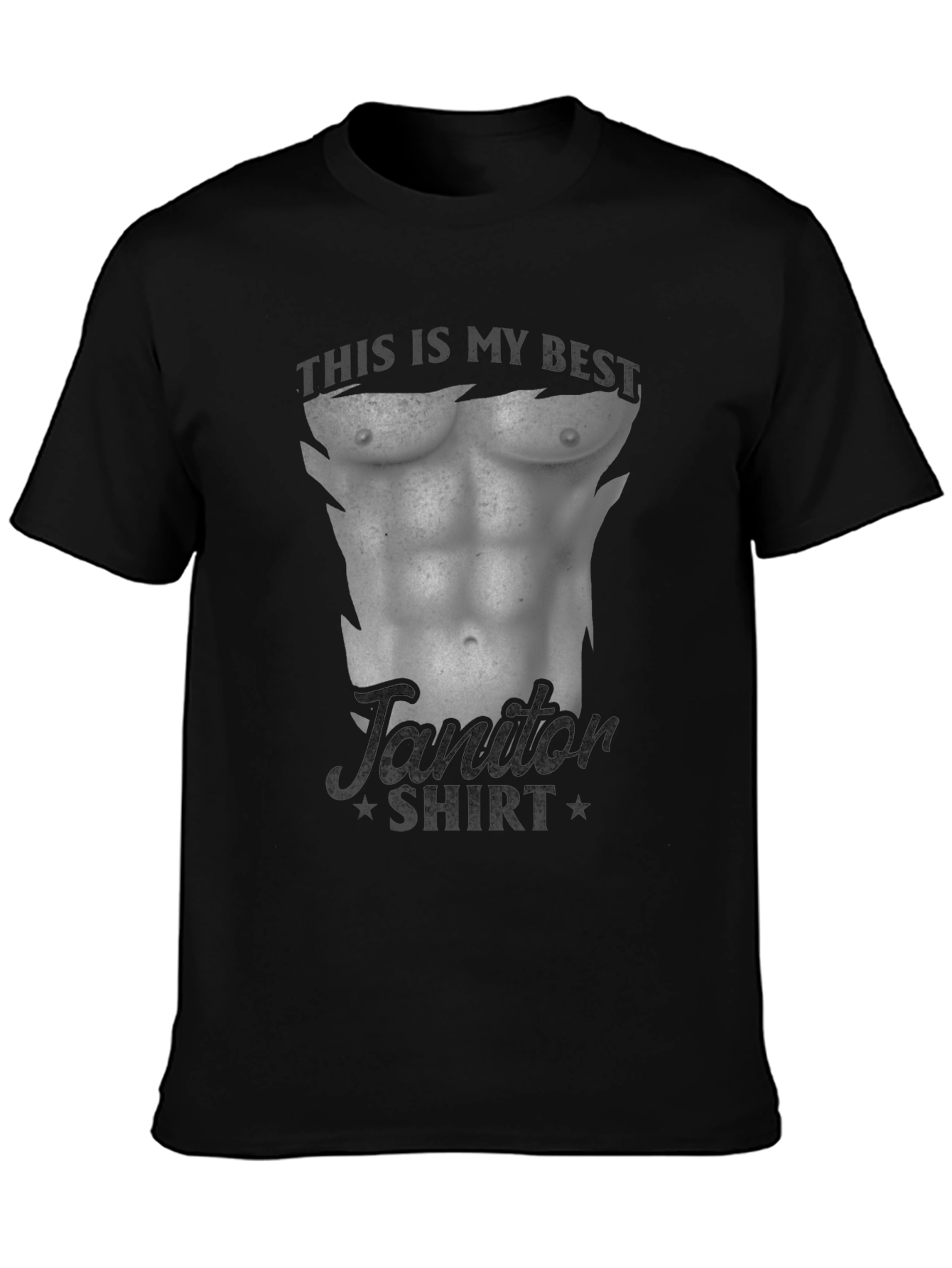 Funny Janitor Muscle Body T-Shirt
