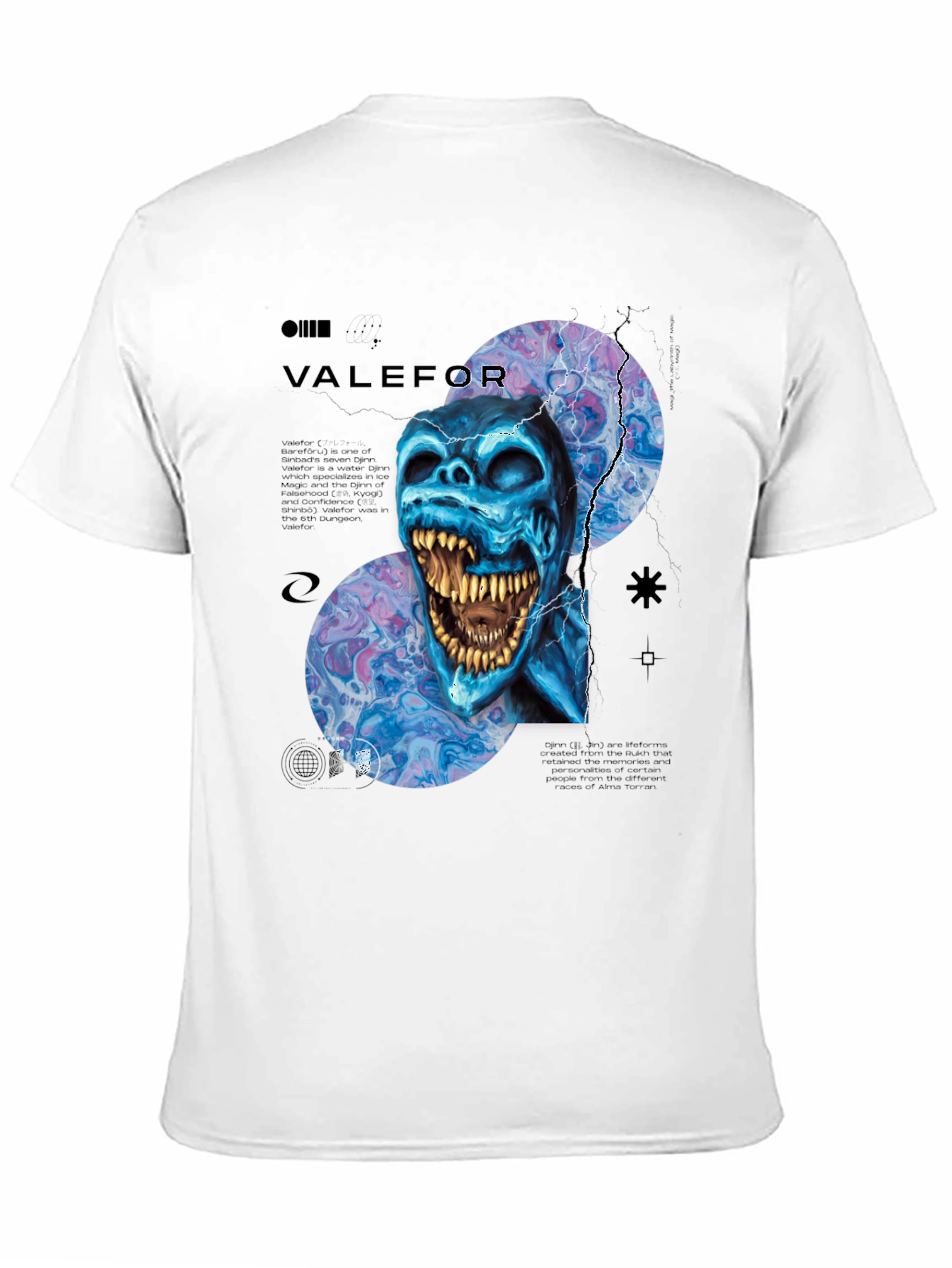 VALEFOR Graphic Print Crew Neck T-Shirt