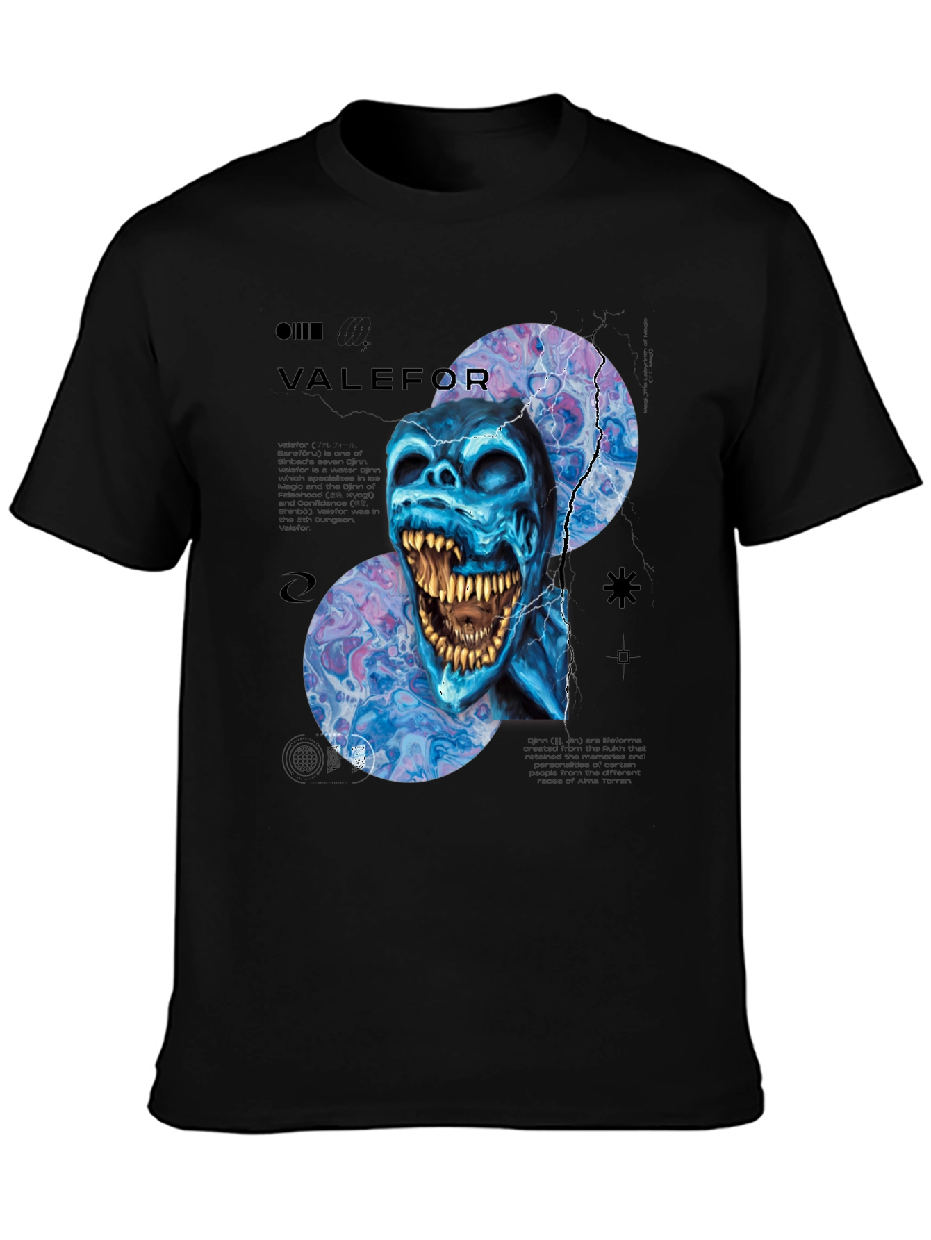 VALEFOR Graphic Print Crew Neck T-Shirt