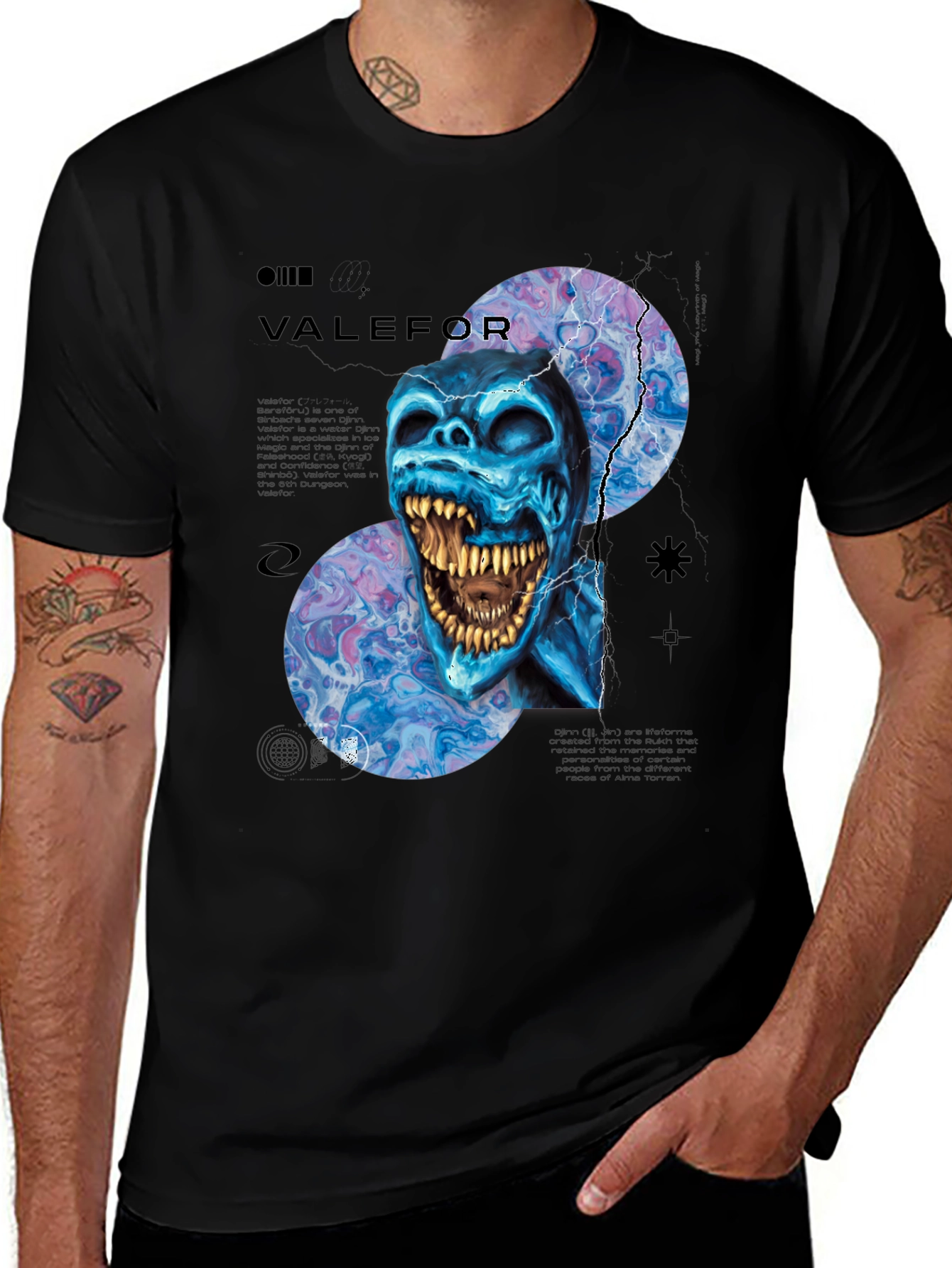 VALEFOR Graphic Print Crew Neck T-Shirt