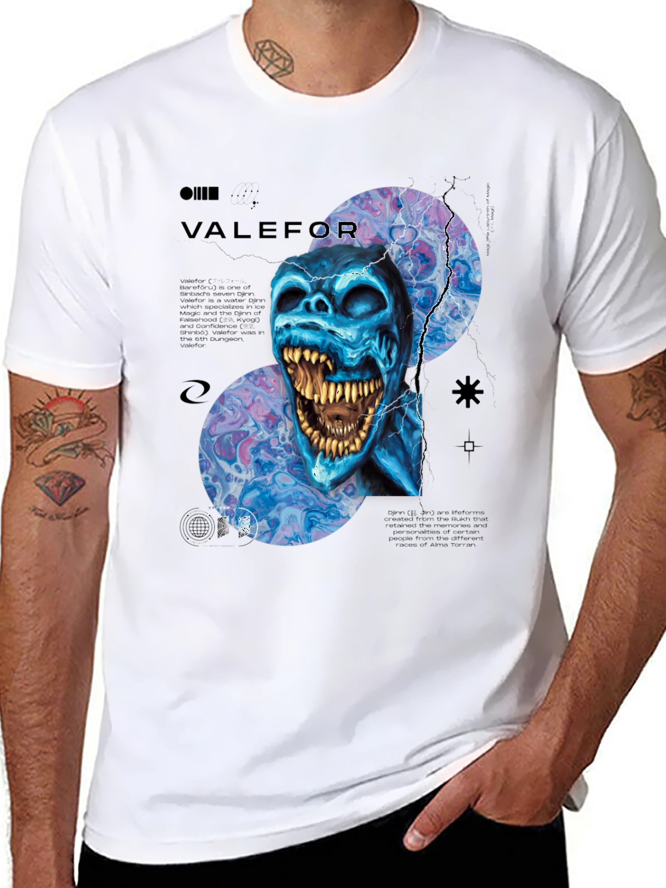 VALEFOR Graphic Print Crew Neck T-Shirt