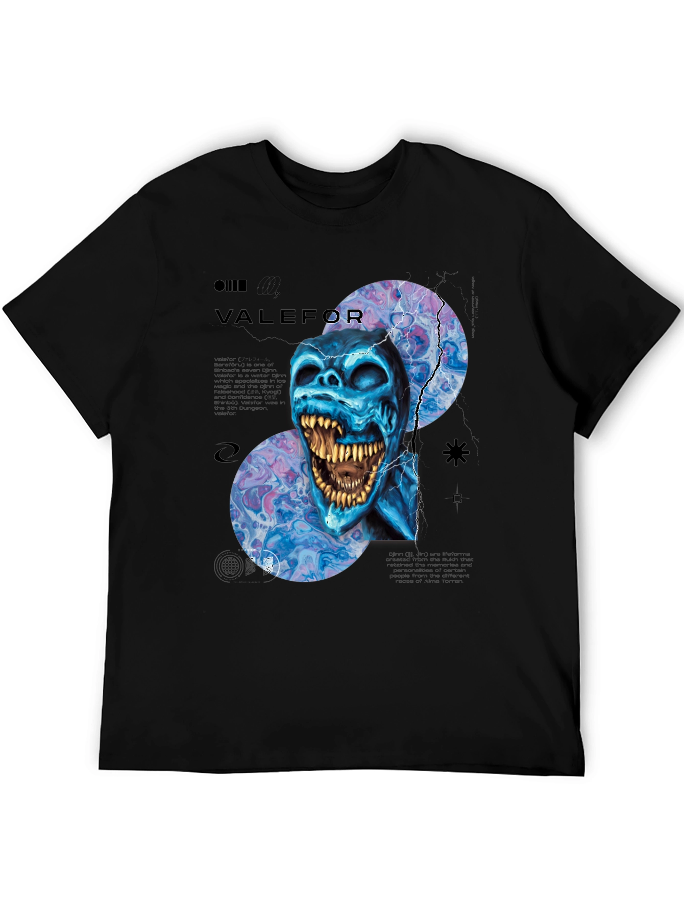 VALEFOR Graphic Print Crew Neck T-Shirt