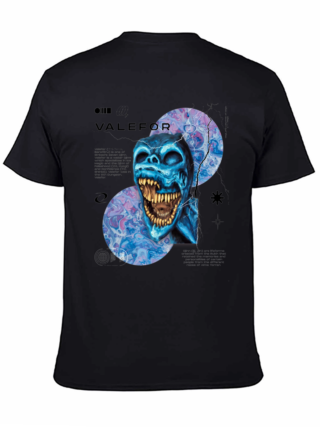 VALEFOR Graphic Print Crew Neck T-Shirt