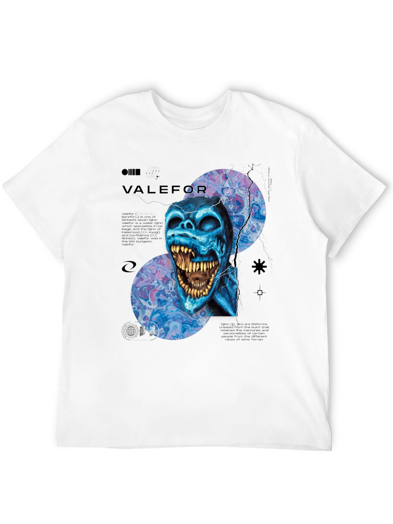 VALEFOR Graphic Print Crew Neck T-Shirt