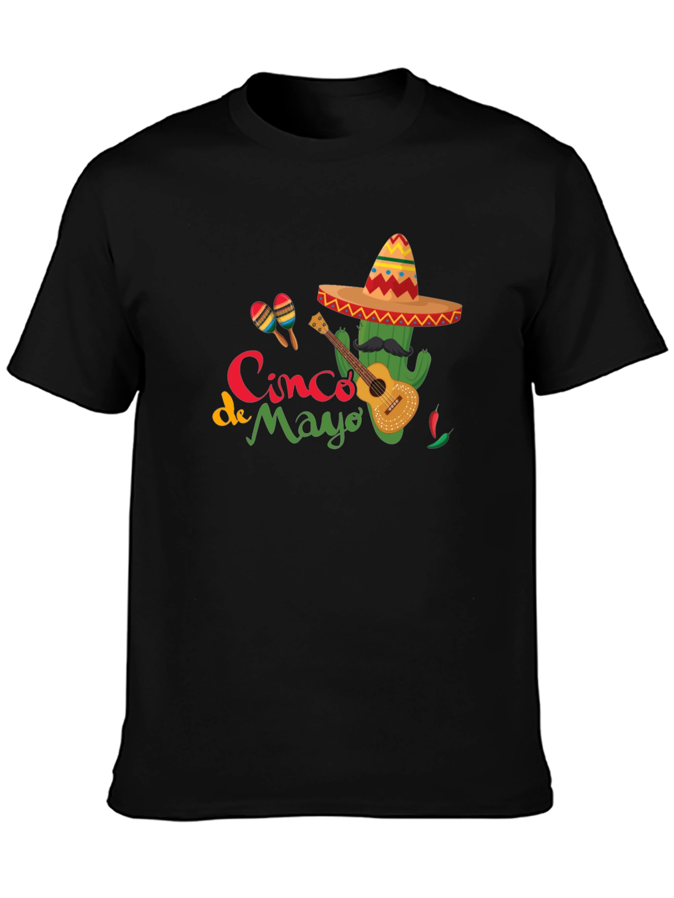 Cinco de Mayo Cactus Guitar T-Shirt