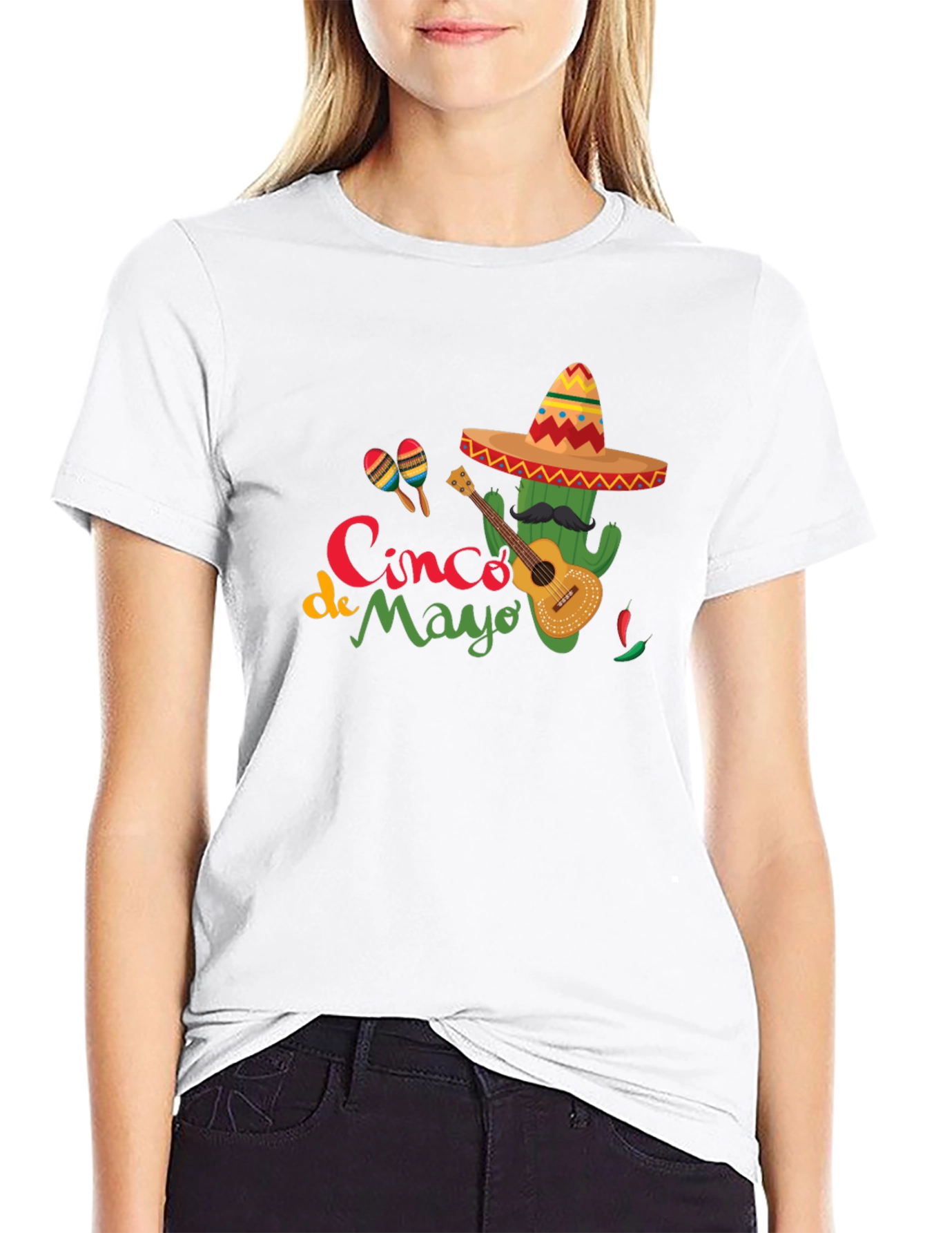 Cinco de Mayo Cactus Guitar T-Shirt