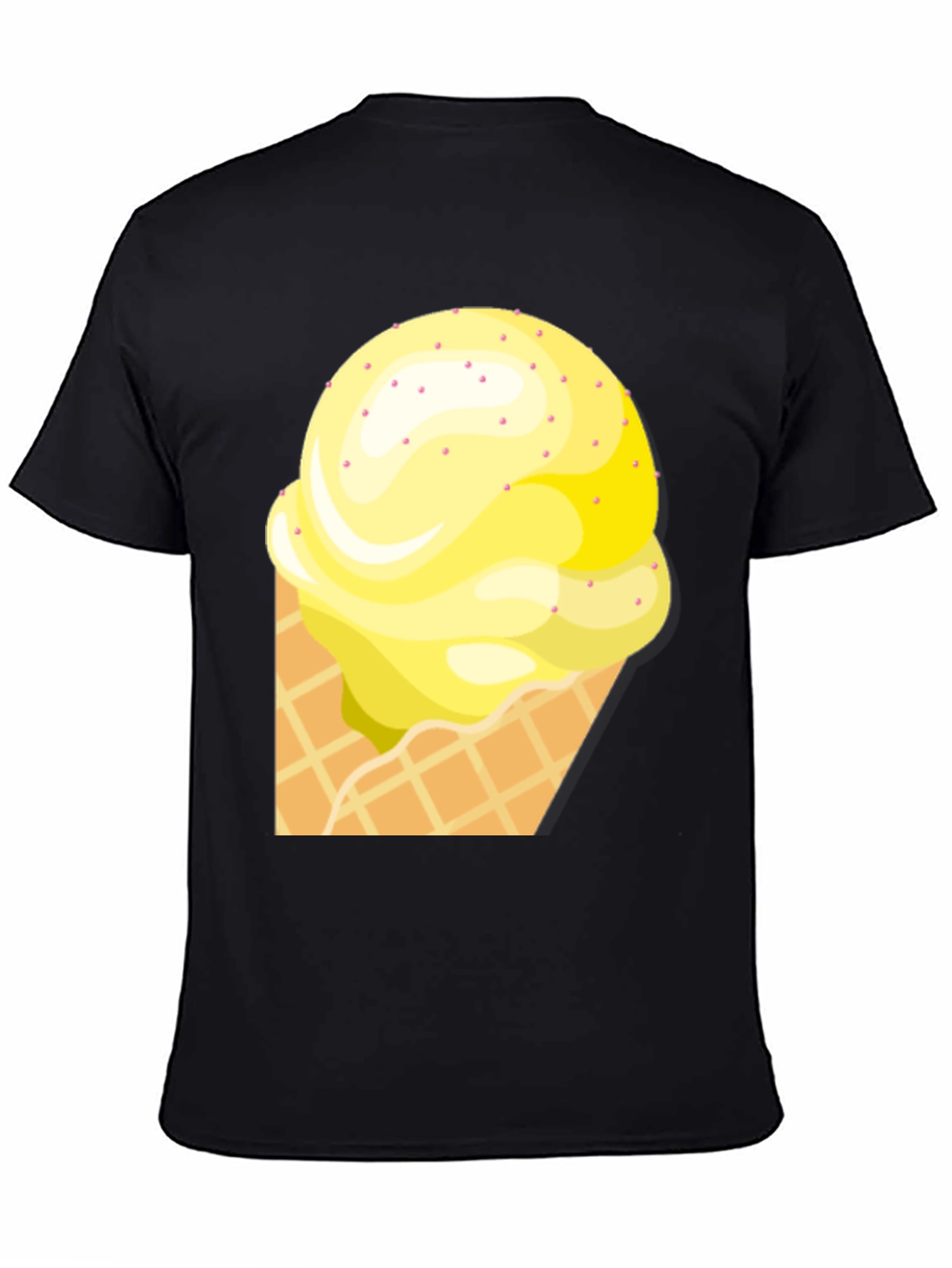 Ice Cream Cone Graphic Tee - Black