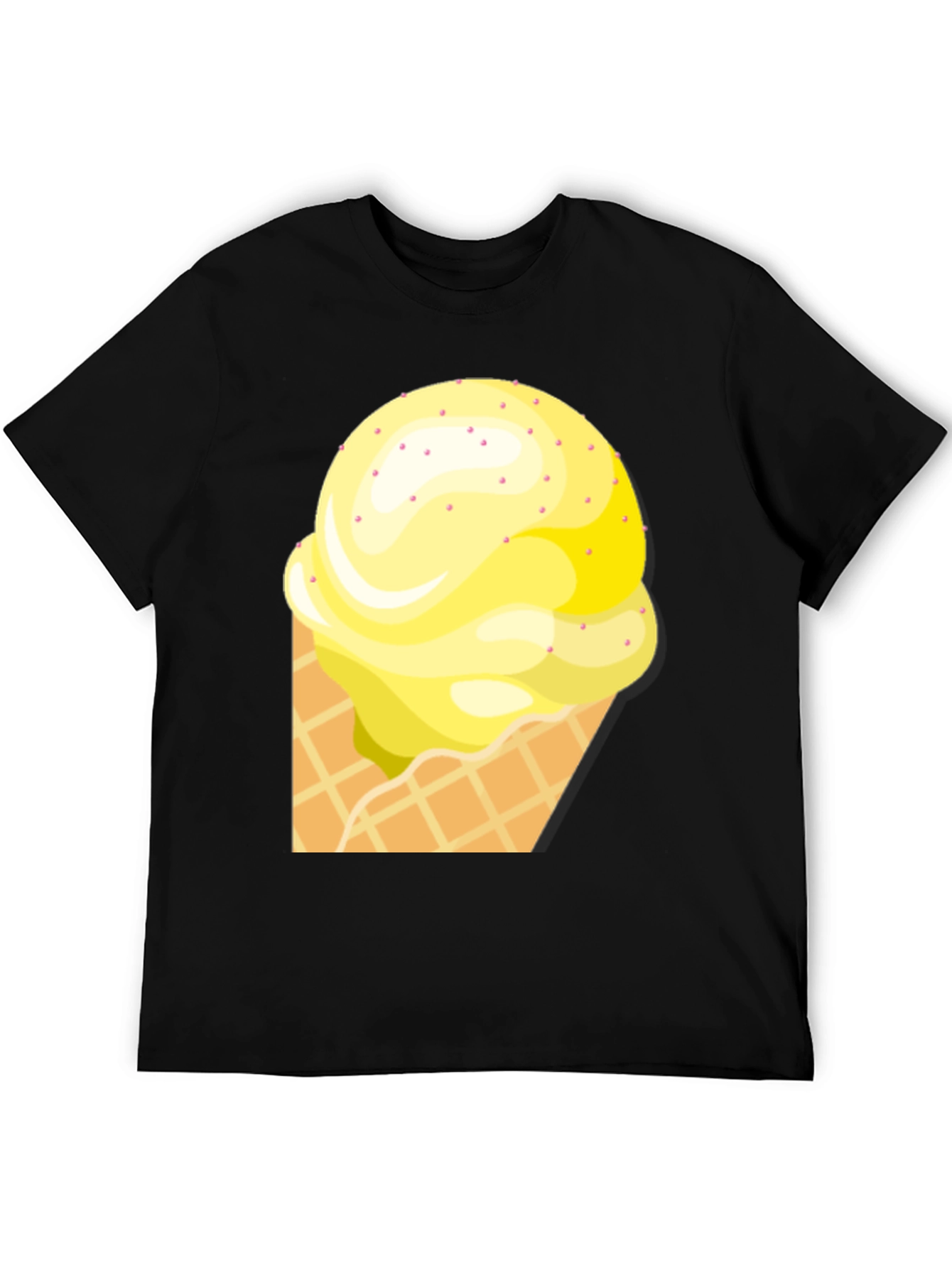 Ice Cream Cone Graphic Tee - Black