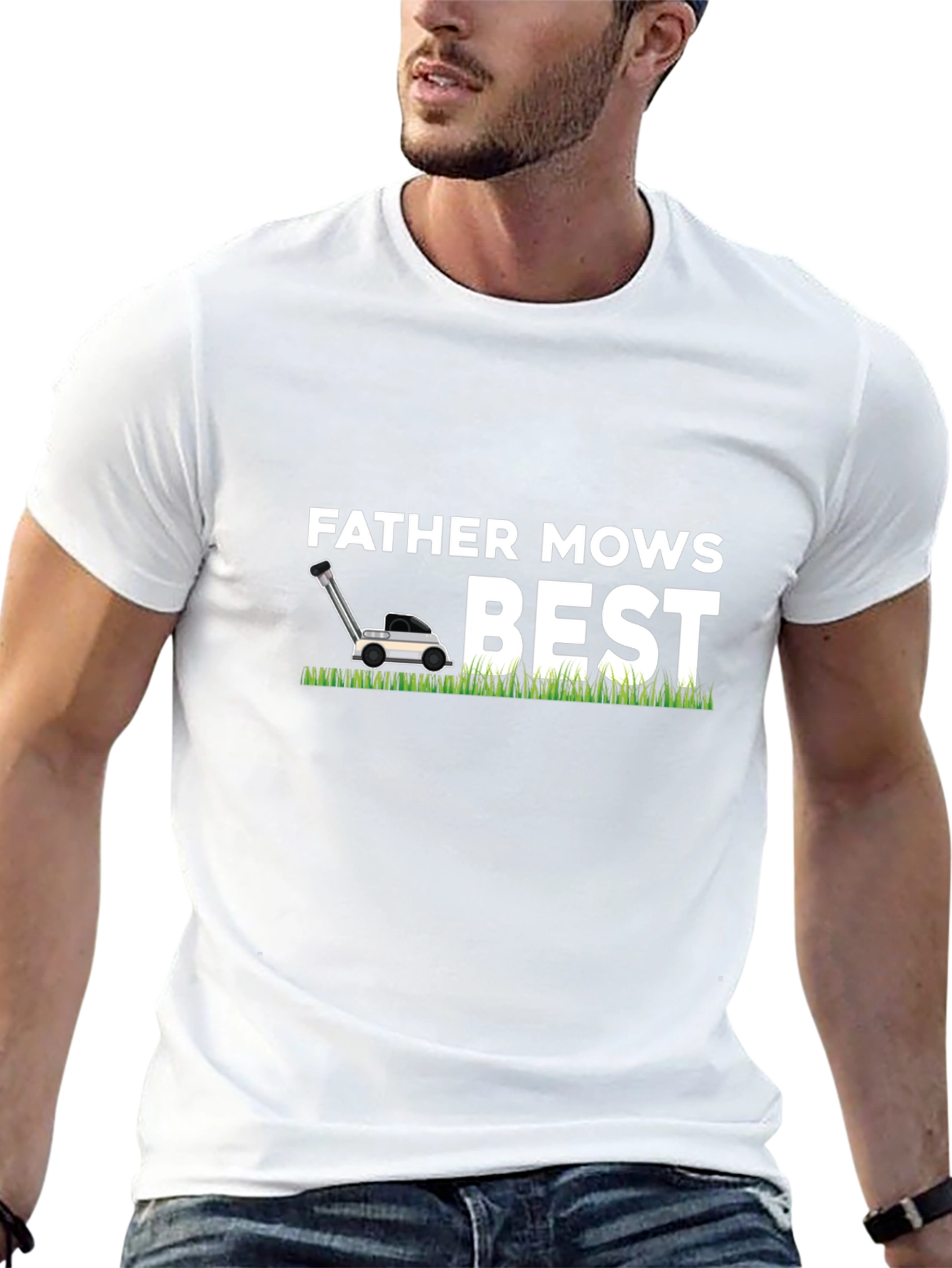 Father Mows Best Graphic Tee - Perfect Dad Gift