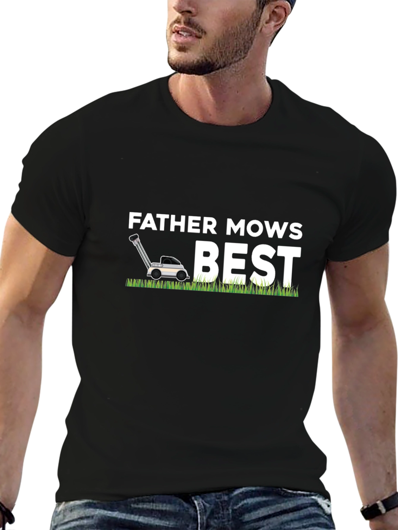 Father Mows Best Graphic Tee - Perfect Dad Gift
