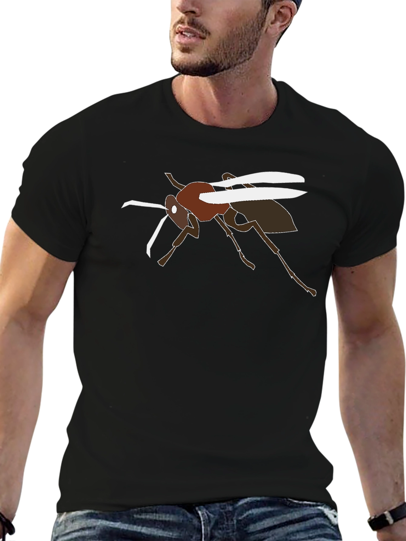 Wasp Graphic T-Shirt - Black Cotton Tee