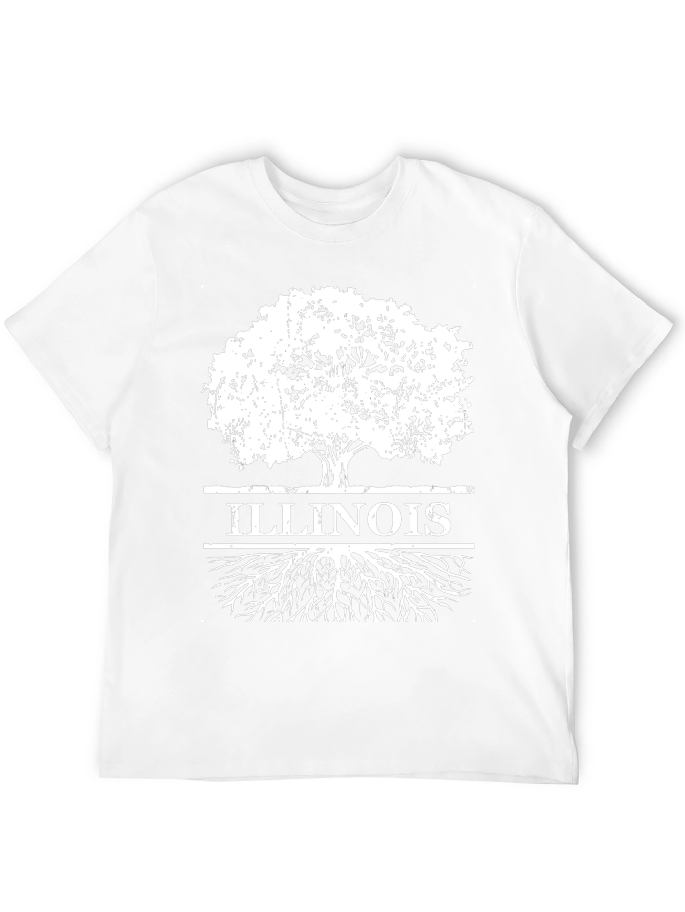 Illinois Tree Roots T-Shirt - Black Cotton Graphic Tee