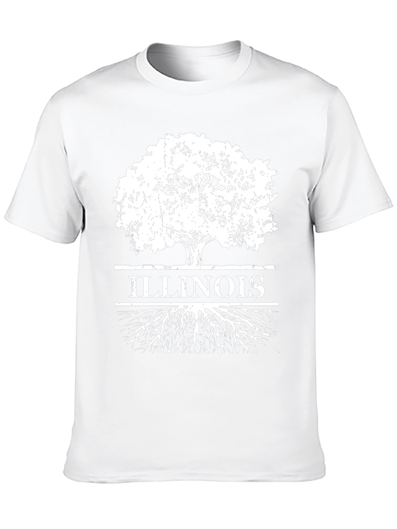 Illinois Tree Roots T-Shirt - Black Cotton Graphic Tee