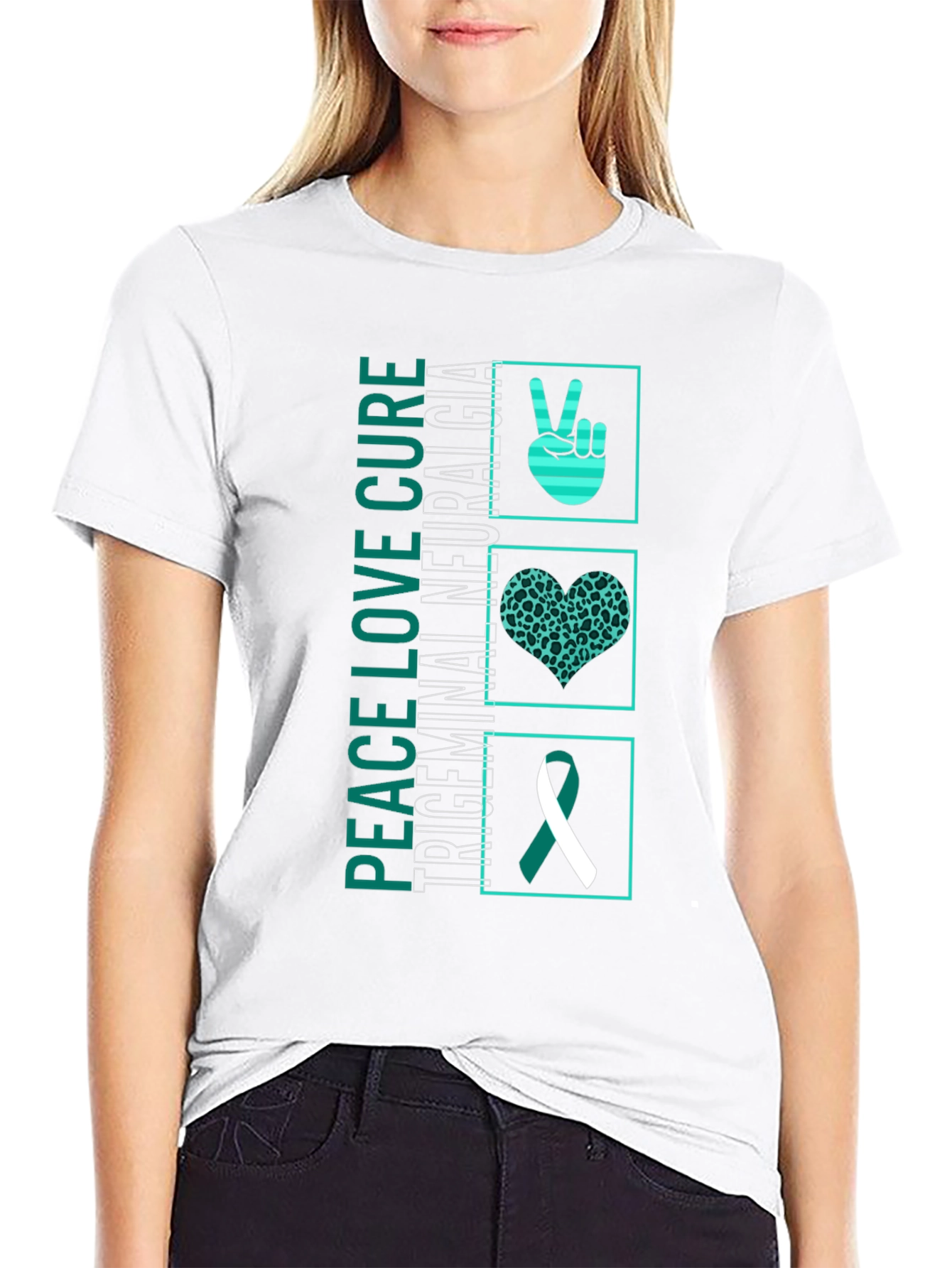 Peace Love Cure TN Awareness T-Shirt