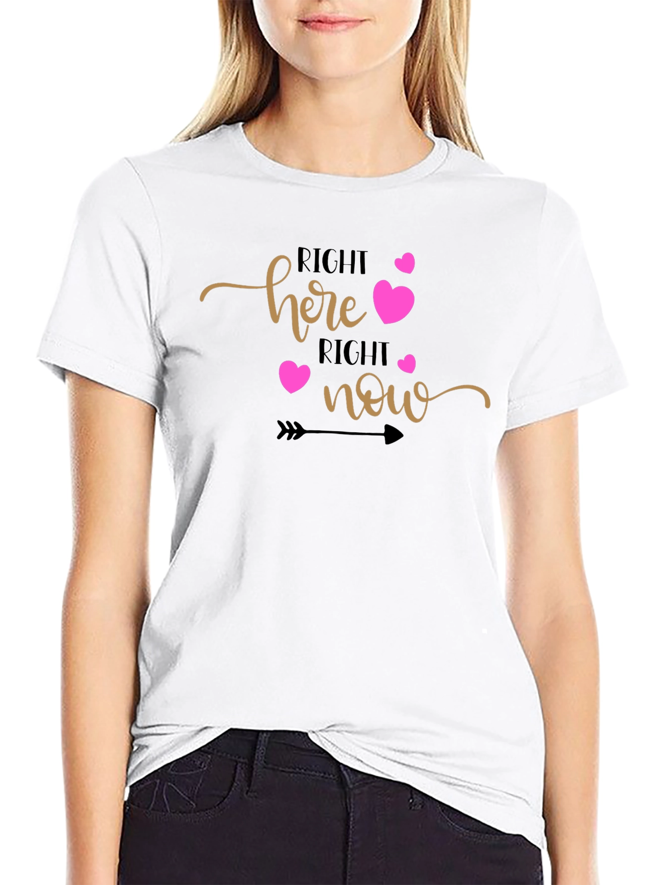 Right Here Right Now Graphic Tee - Black