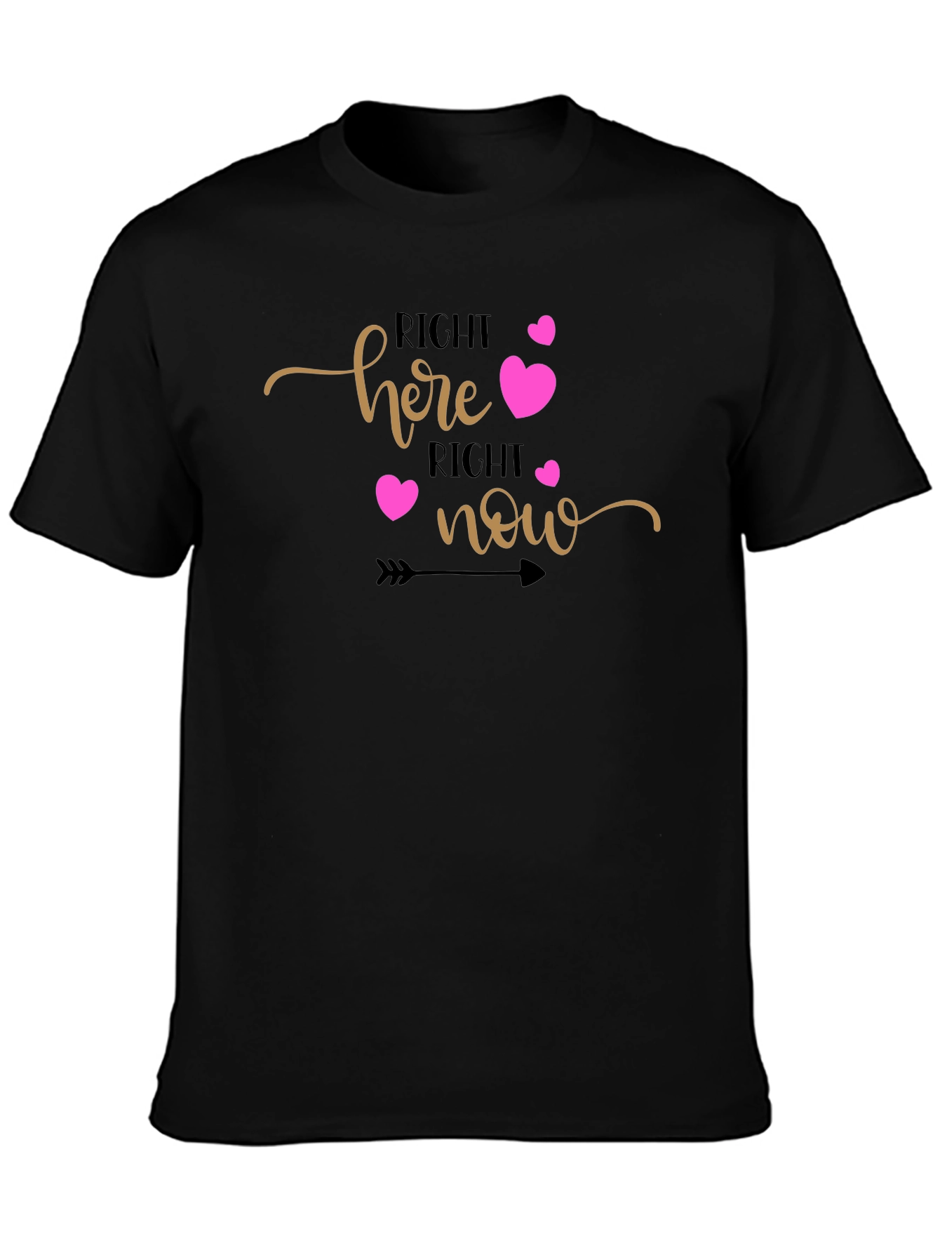Right Here Right Now Graphic Tee - Black