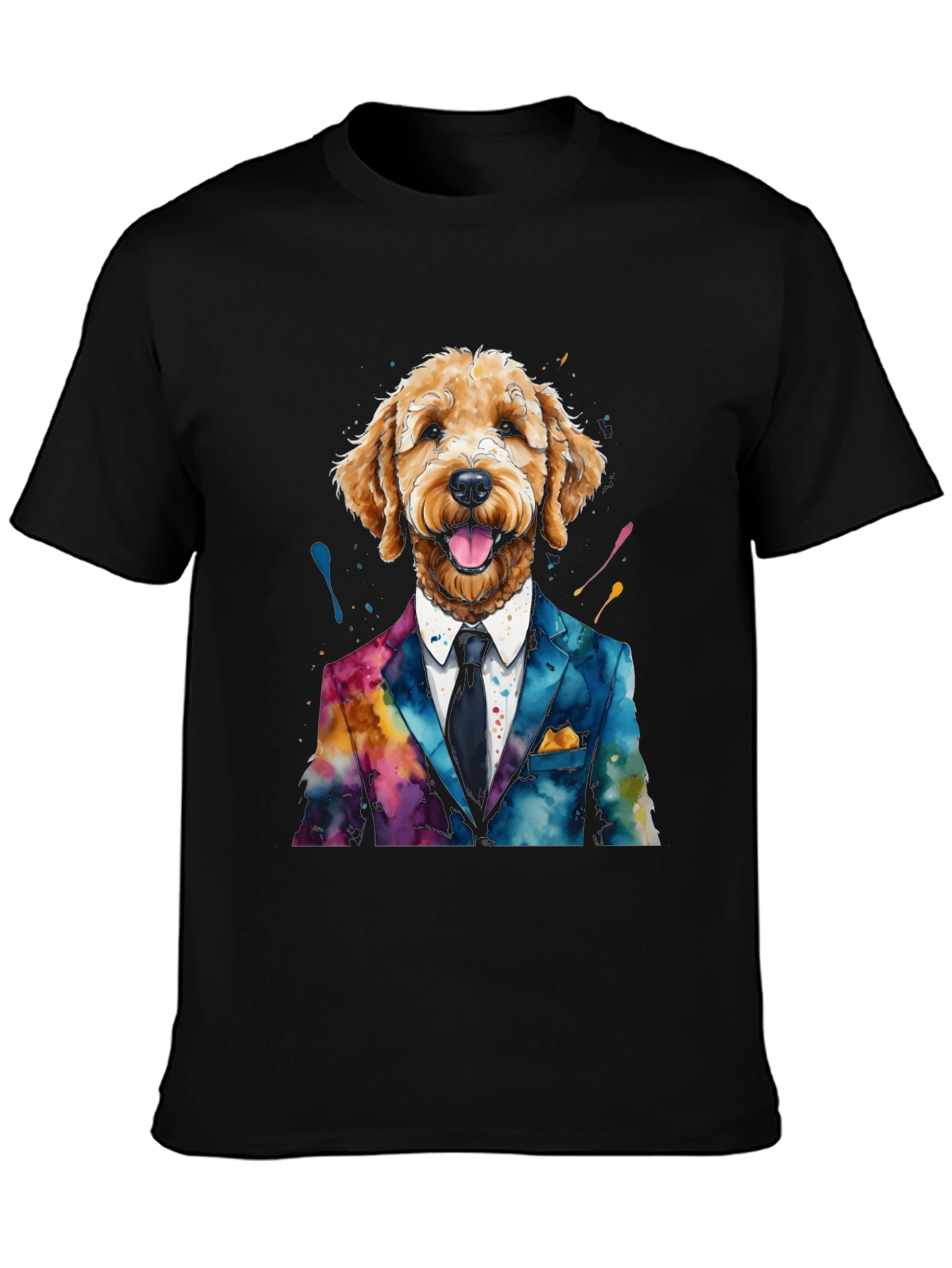 Dapper Dog Tee: Stylish Canine in Suit