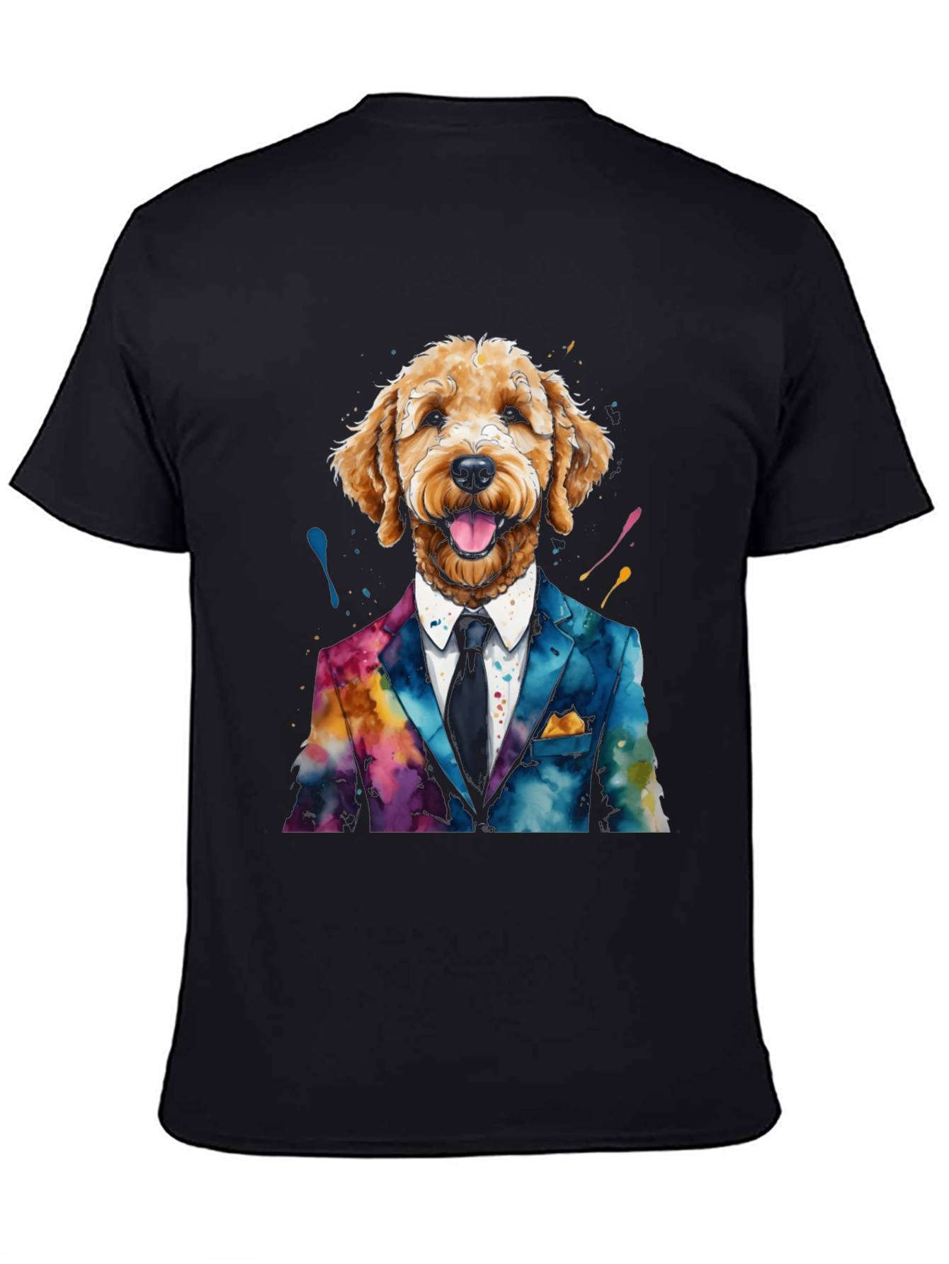 Dapper Dog Tee: Stylish Canine in Suit