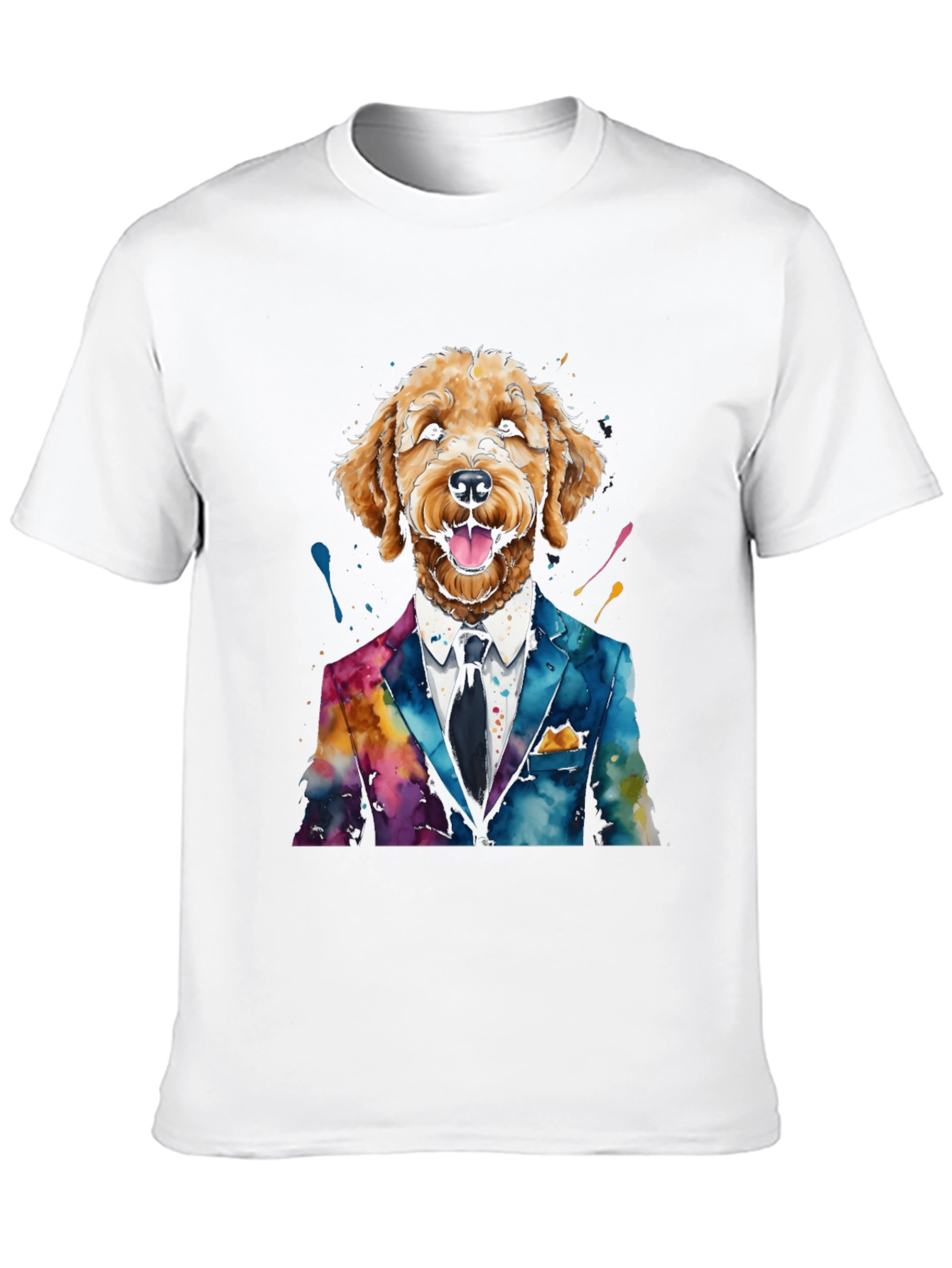 Dapper Dog Tee: Stylish Canine in Suit