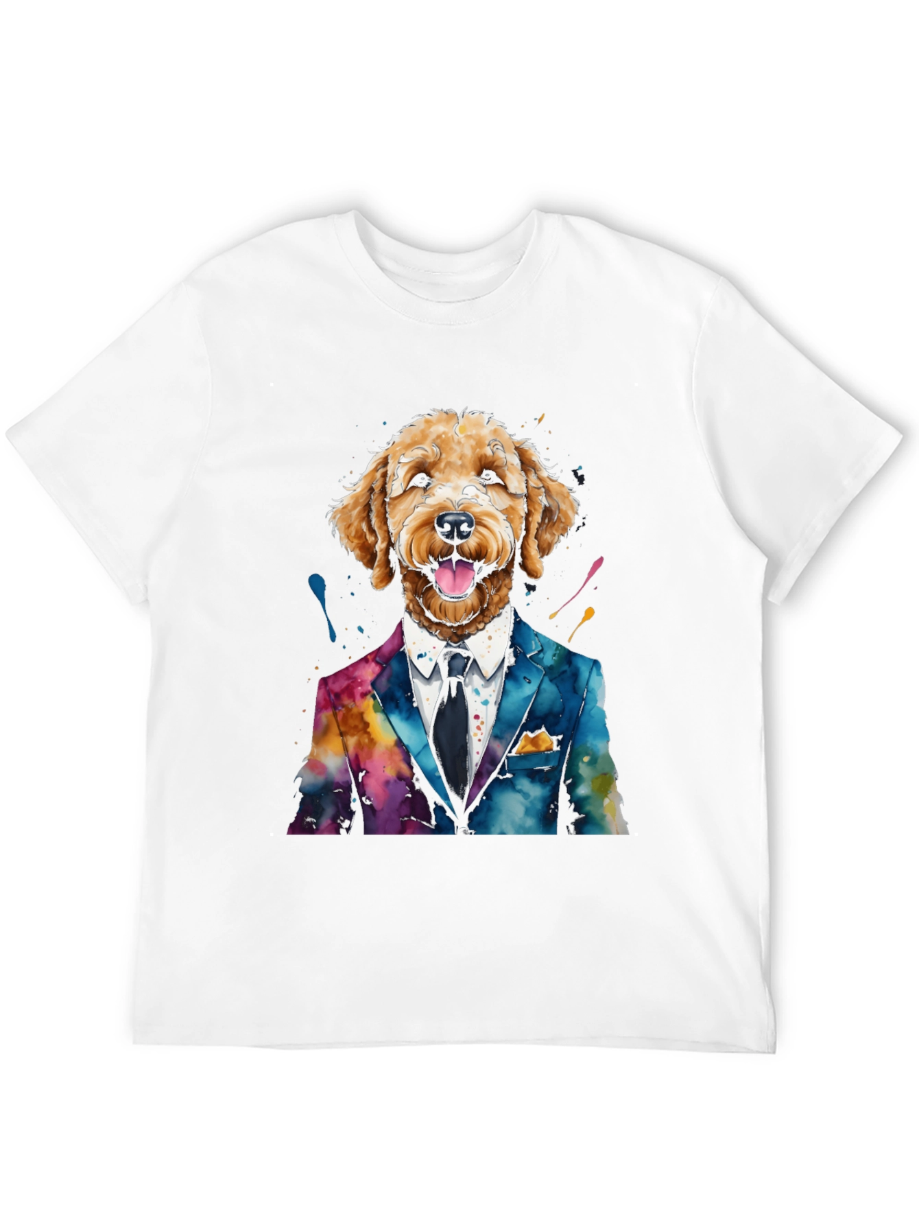 Dapper Dog Tee: Stylish Canine in Suit