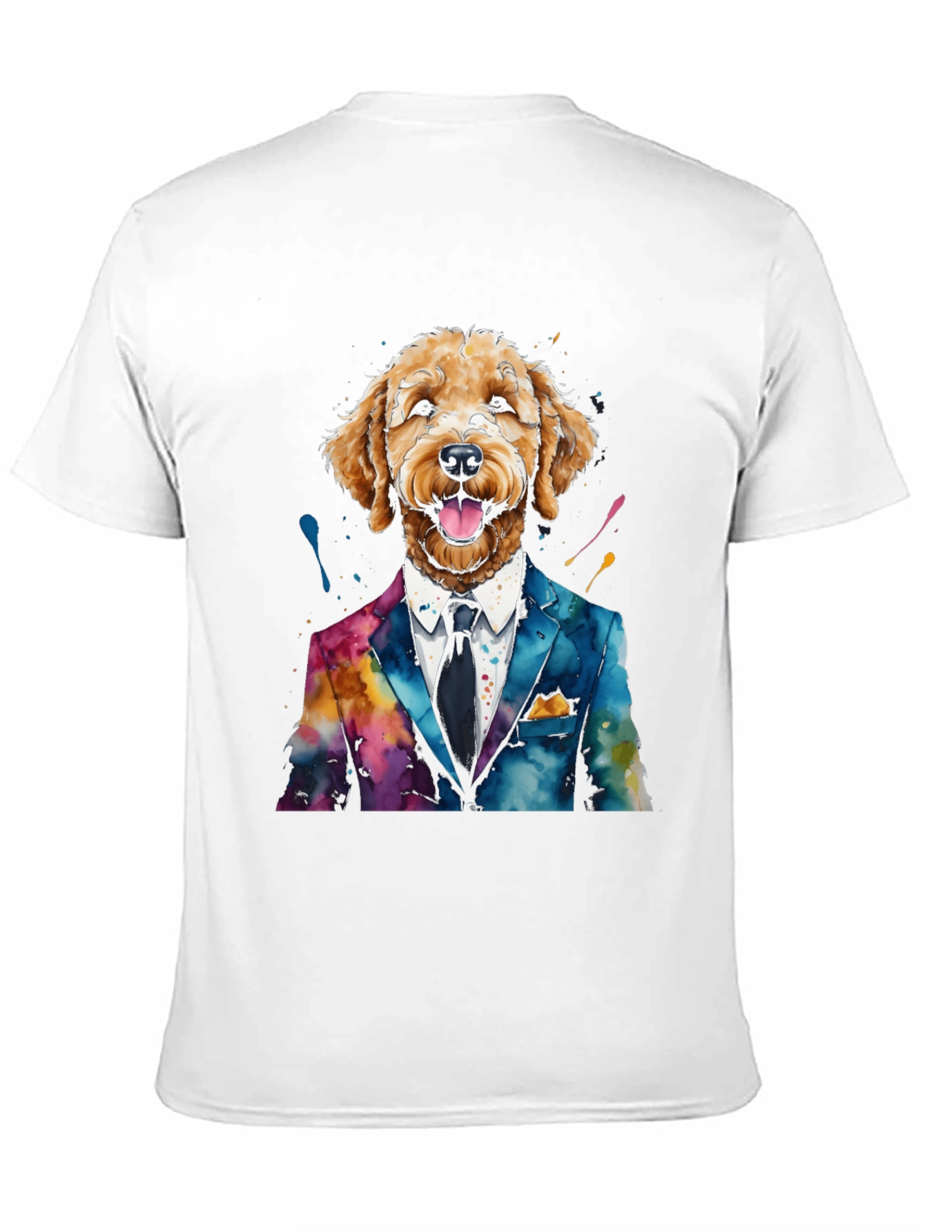 Dapper Dog Tee: Stylish Canine in Suit