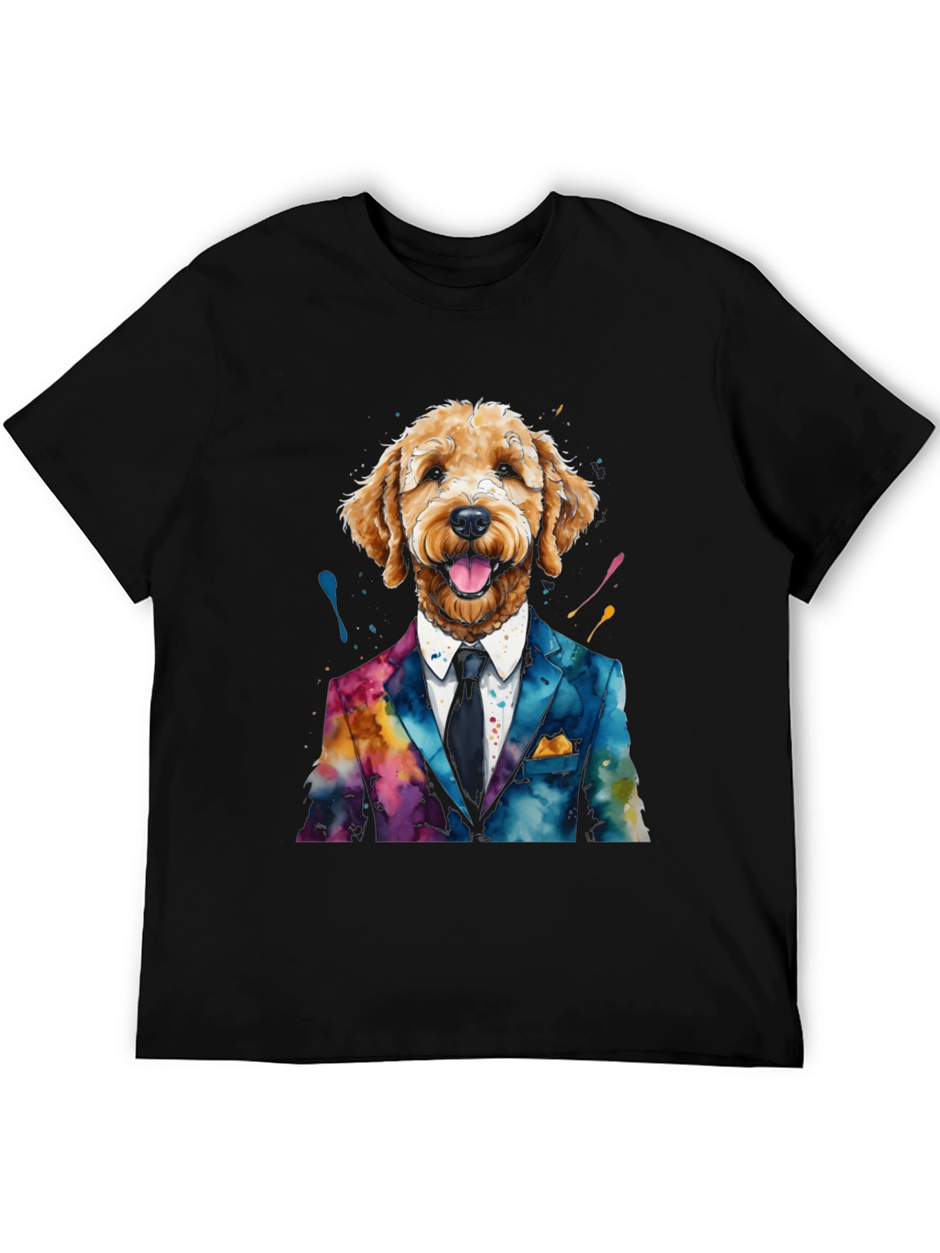 Dapper Dog Tee: Stylish Canine in Suit