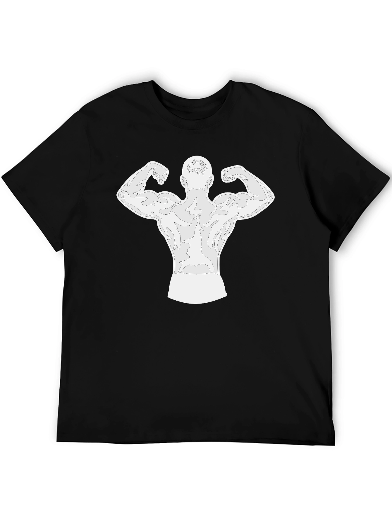 Muscle Man Back Print Graphic Tee
