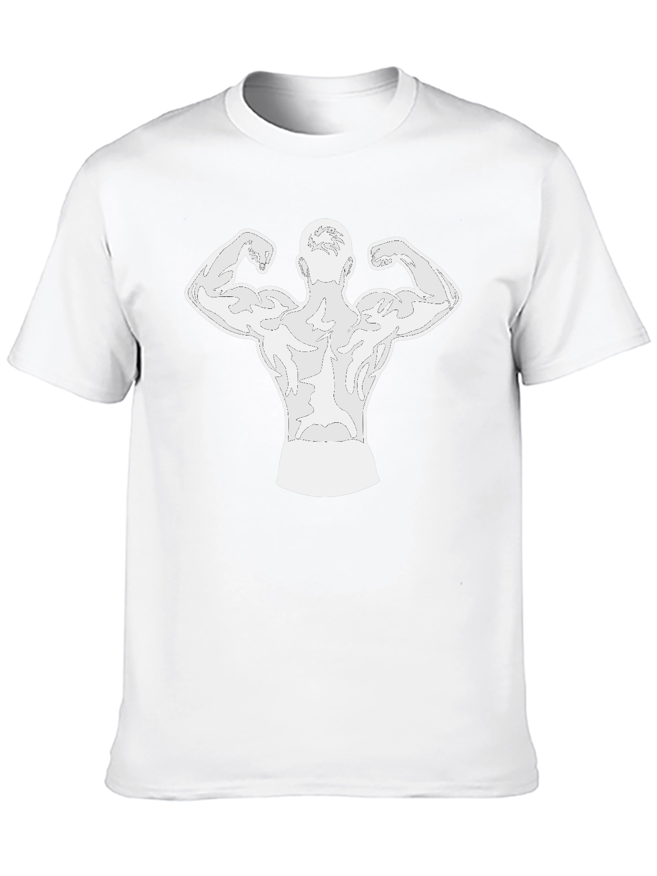 Muscle Man Back Print Graphic Tee