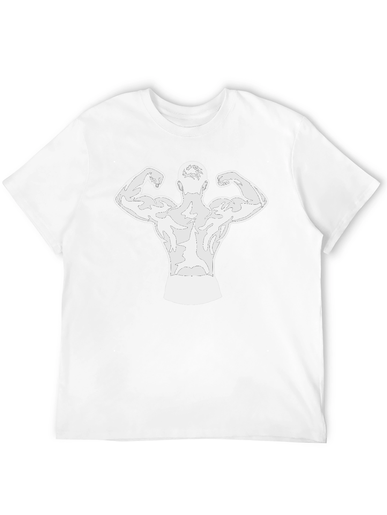 Muscle Man Back Print Graphic Tee