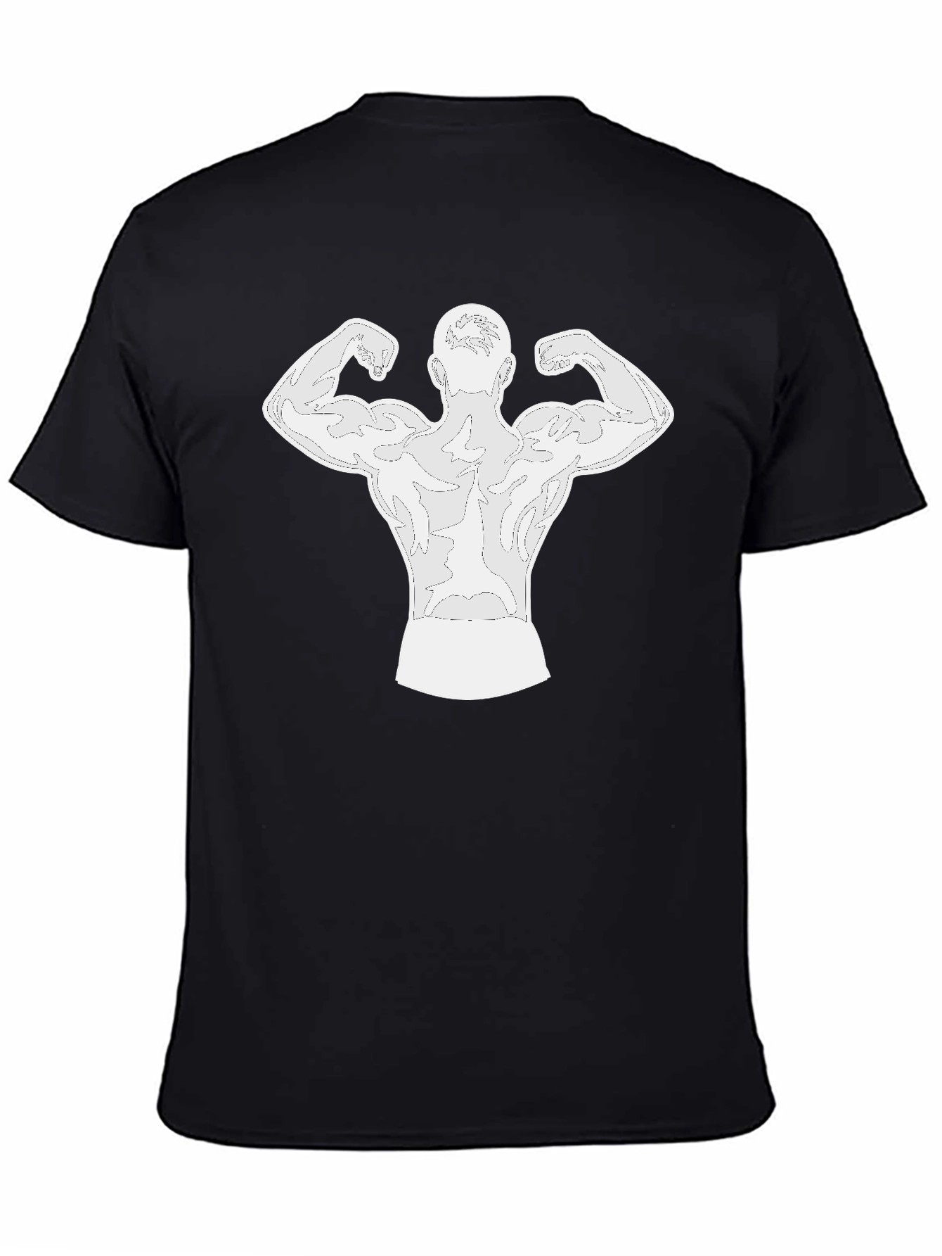 Muscle Man Back Print Graphic Tee