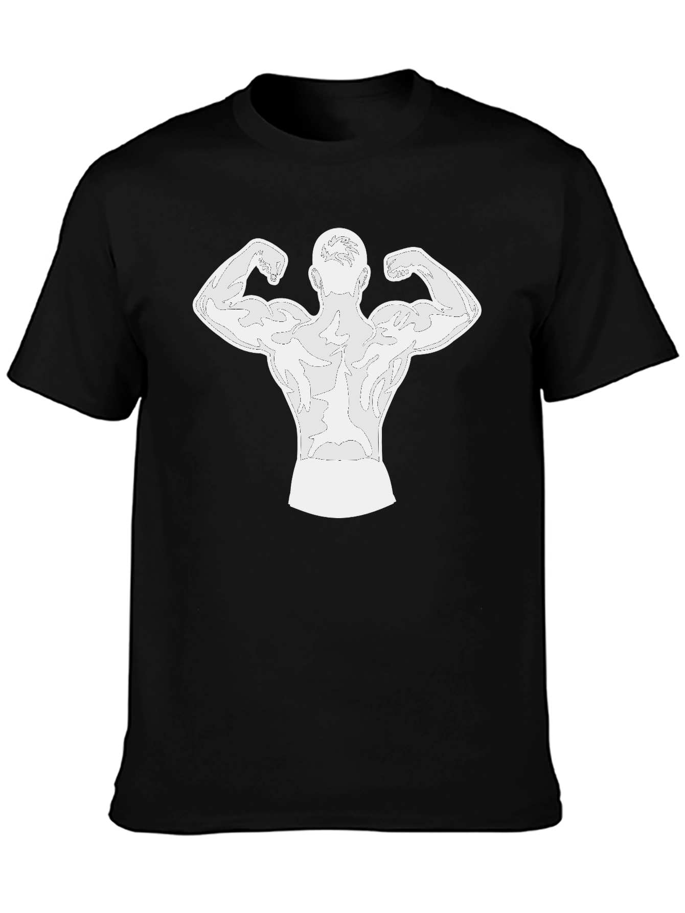 Muscle Man Back Print Graphic Tee