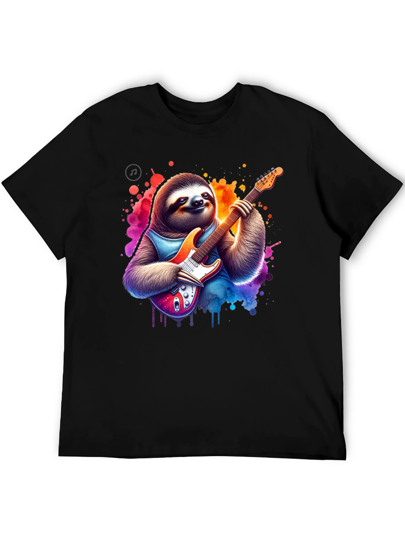 Sloth Guitarist Graphic Tee - Rock On!