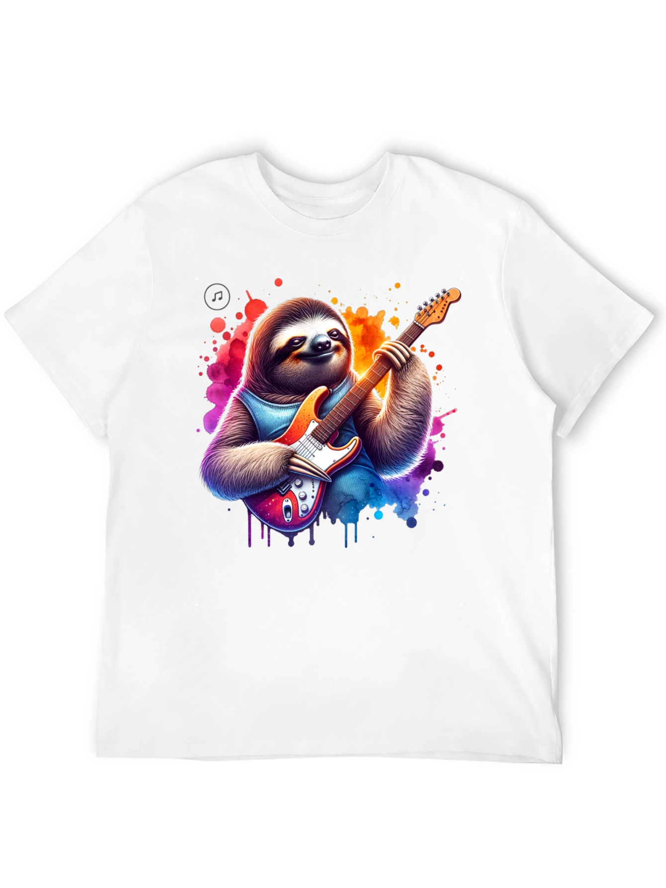 Sloth Guitarist Graphic Tee - Rock On!