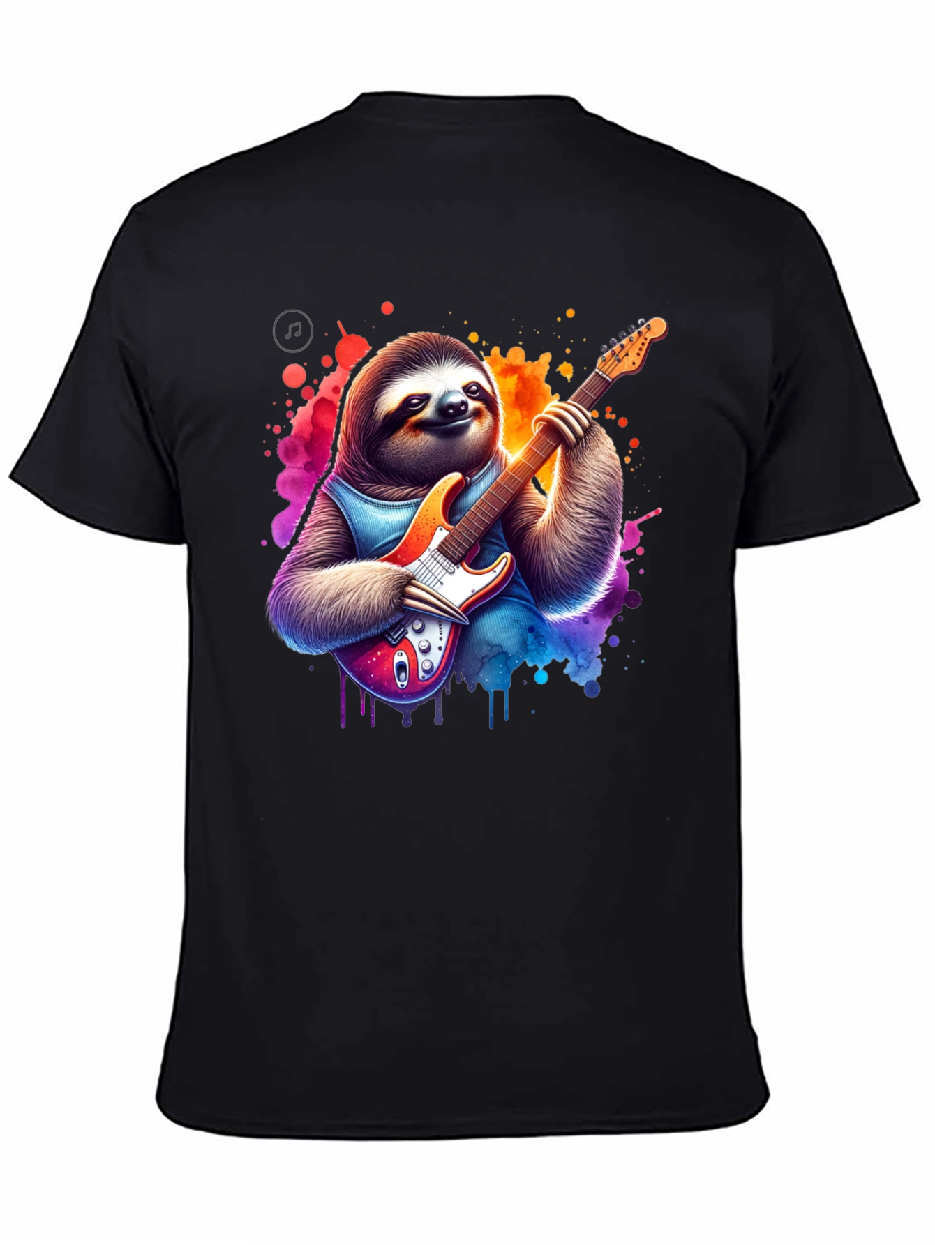 Sloth Guitarist Graphic Tee - Rock On!