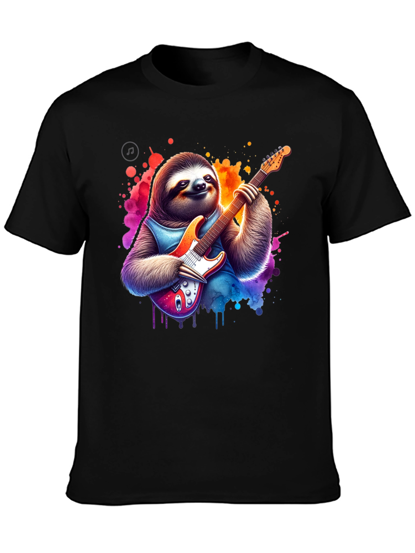 Sloth Guitarist Graphic Tee - Rock On!